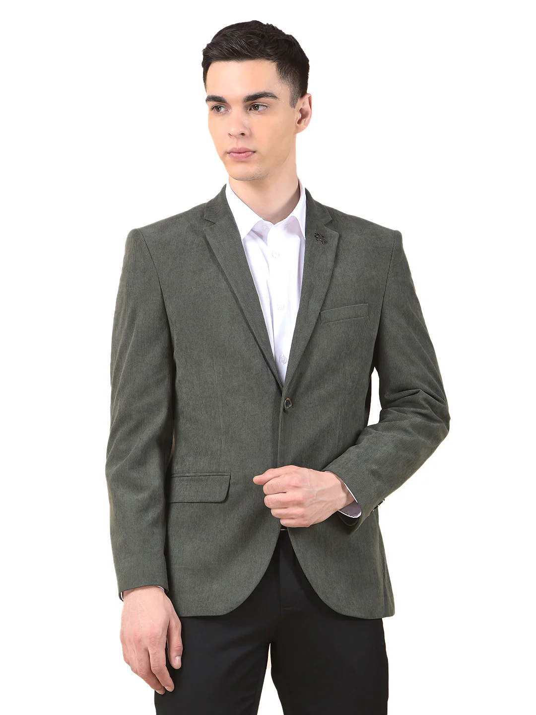 Blazer for Men | Premium Formal Blazer Slim Fit Notched Collar Polyester Fabric Solid Pattern - Image 2