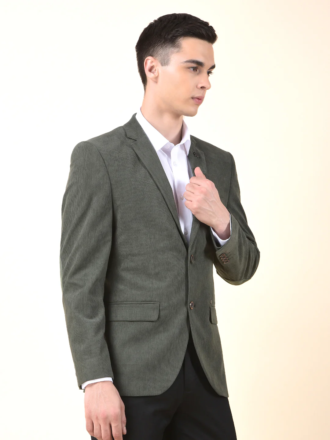 Blazer for Men | Premium Formal Blazer Slim Fit Notched Collar Polyester Fabric Solid Pattern - Image 6