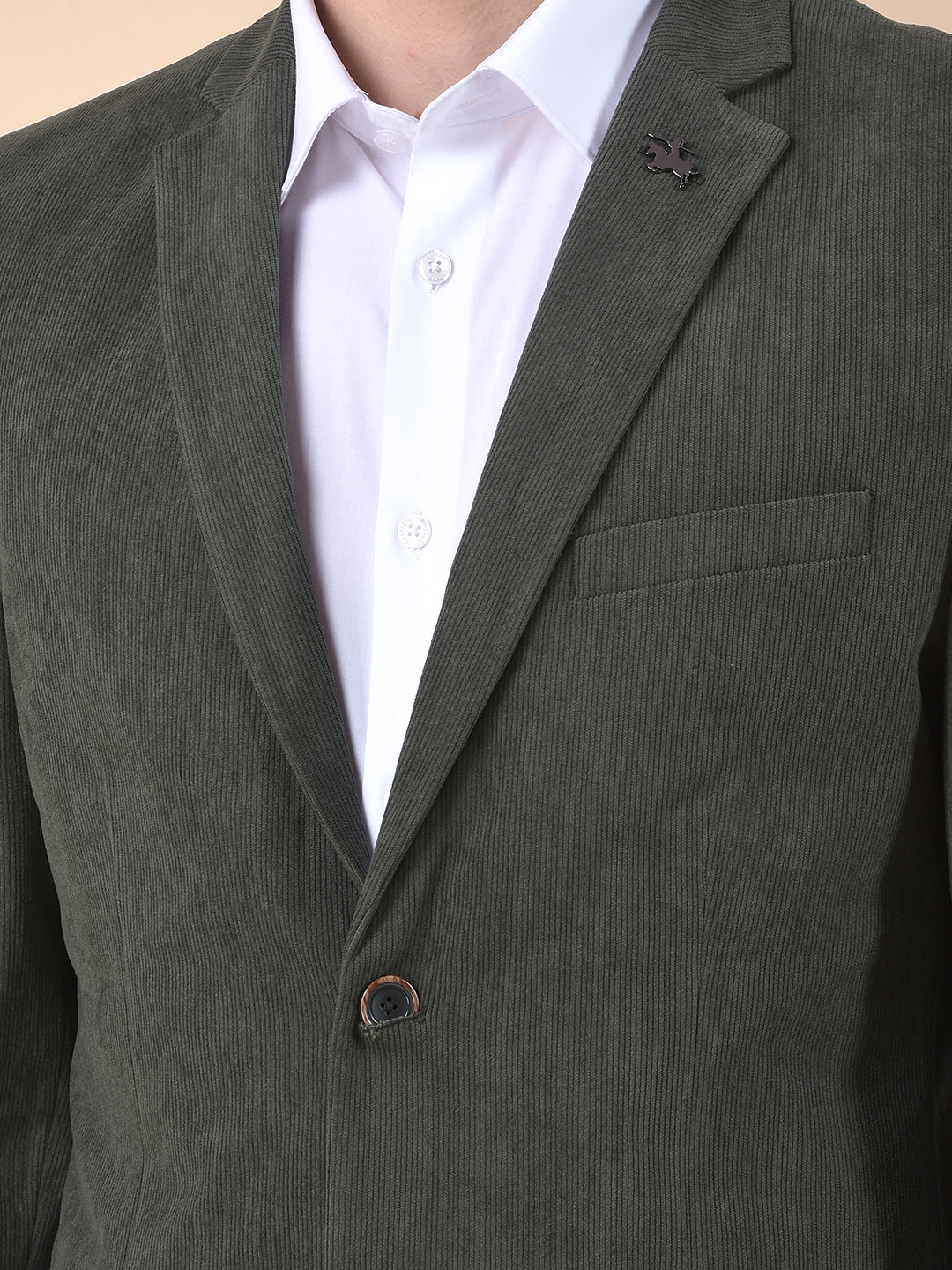 Blazer for Men | Premium Formal Blazer Slim Fit Notched Collar Polyester Fabric Solid Pattern - Image 7