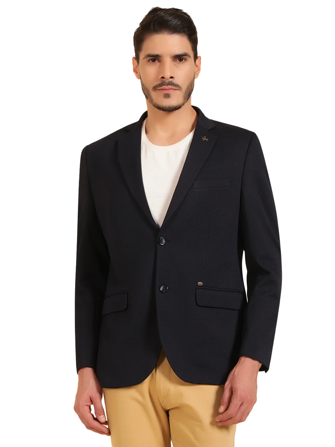 Blazer for Men | Premium Casual Blazer Slim Fit Notched Collar Terry Rayon Fabric Self Design Pattern - Image 2