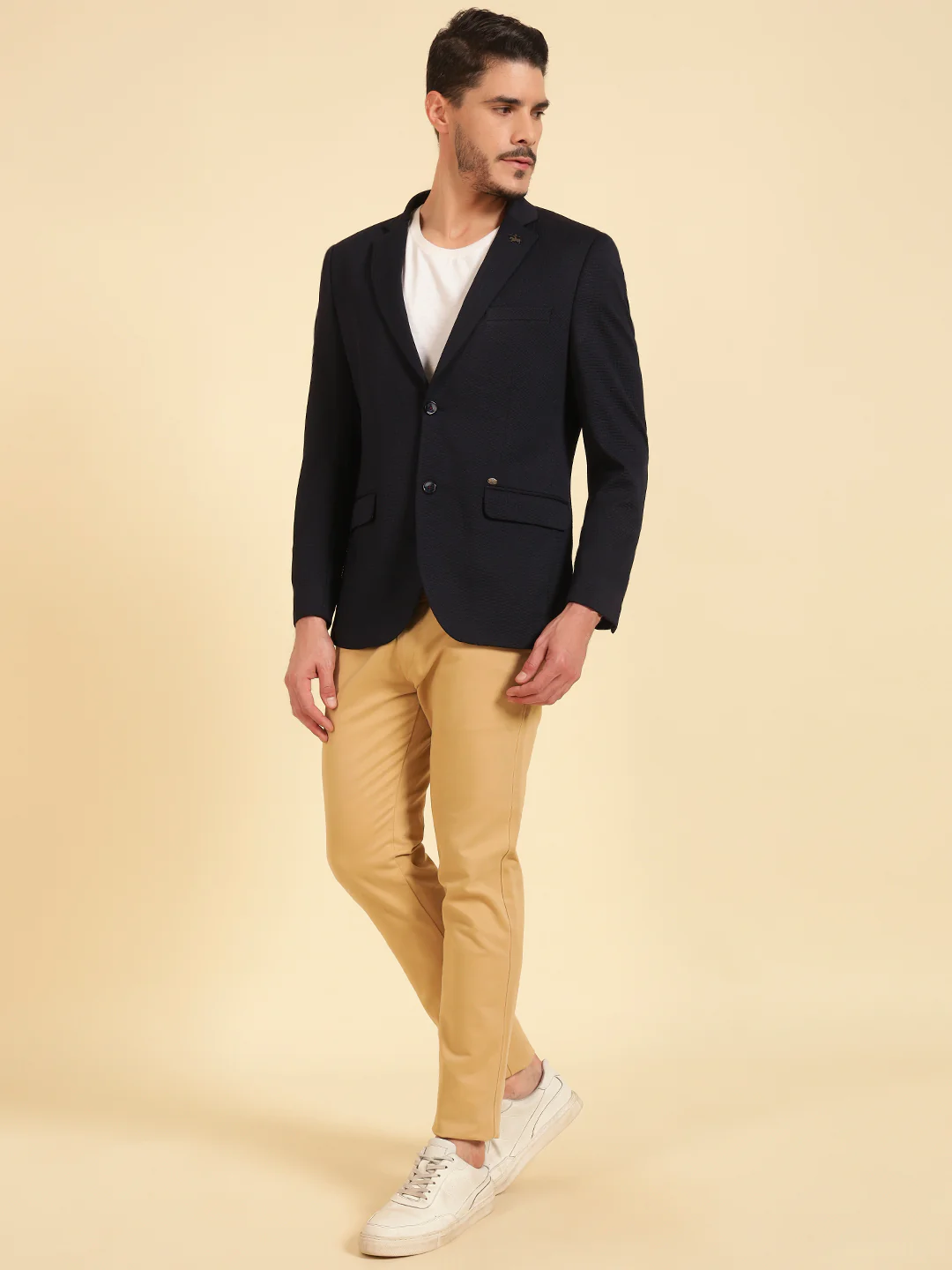 Blazer for Men | Premium Casual Blazer Slim Fit Notched Collar Terry Rayon Fabric Self Design Pattern - Image 6