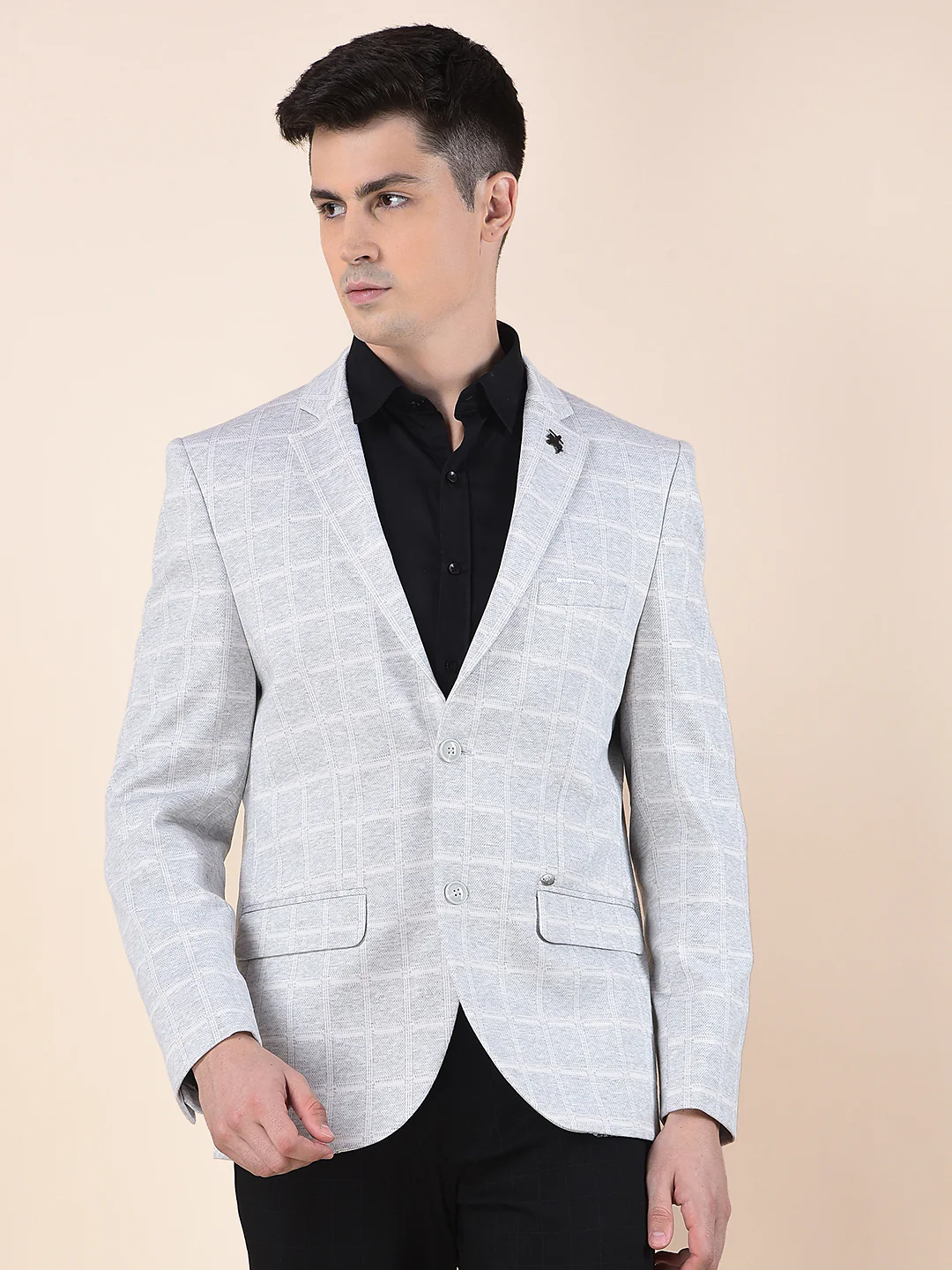 Blazer for Men | Premium Casual Blazer Slim Fit Notched Collar Terry Rayon Fabric Checkered Pattern - Image 10