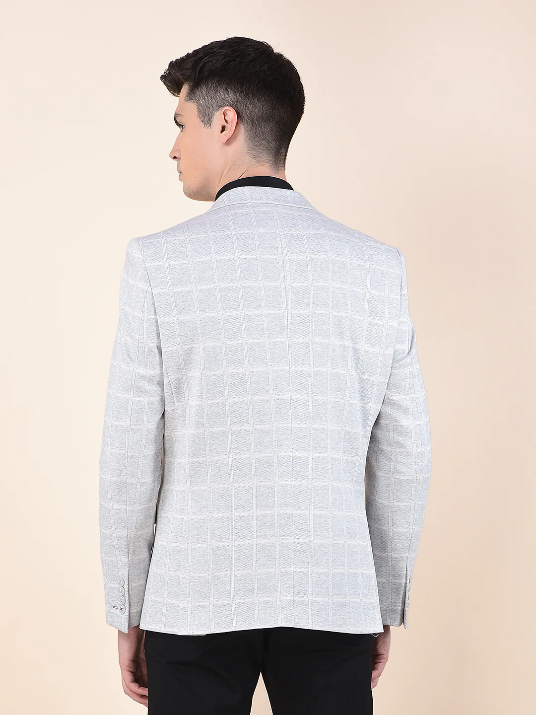 Blazer for Men | Premium Casual Blazer Slim Fit Notched Collar Terry Rayon Fabric Checkered Pattern - Image 8