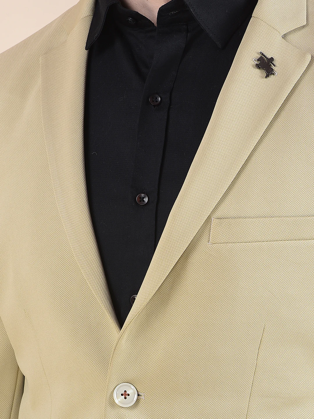 Blazer for Men | Premium Casual Blazer Slim Fit Notched Collar Polyester Fabric Solid Pattern - Image 5