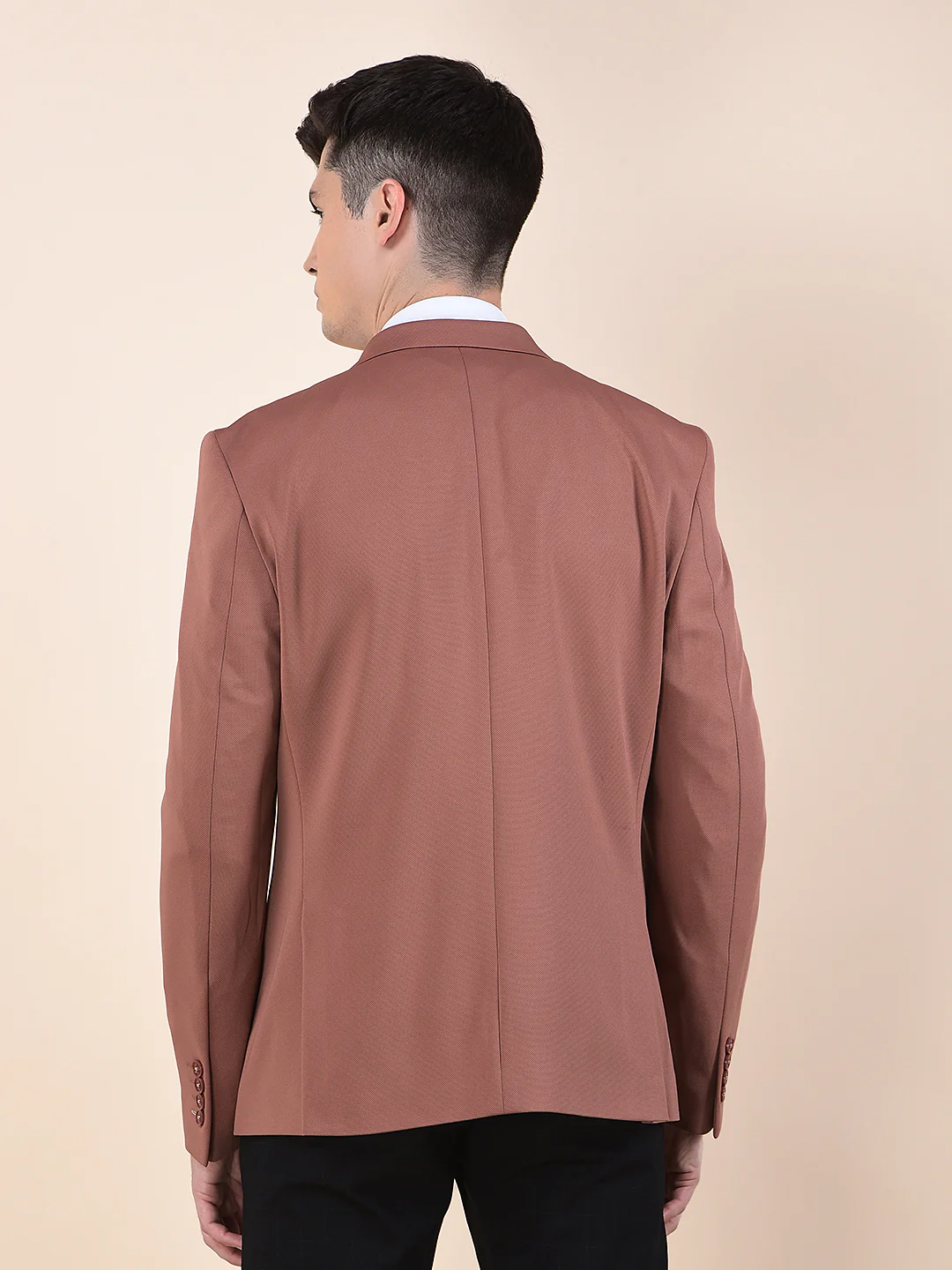 Blazer for Men | Premium Casual Blazer Slim Fit Notched Collar Polyester Fabric Solid Pattern - Image 4