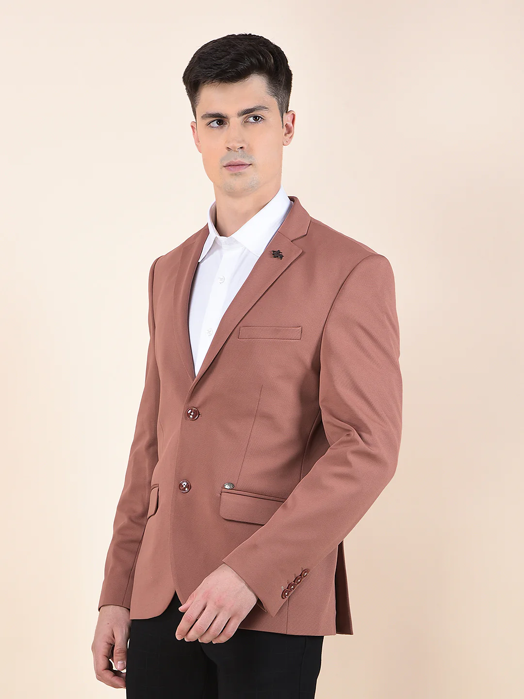 Blazer for Men | Premium Casual Blazer Slim Fit Notched Collar Polyester Fabric Solid Pattern - Image 5