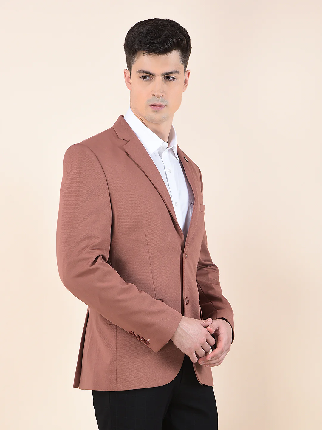 Blazer for Men | Premium Casual Blazer Slim Fit Notched Collar Polyester Fabric Solid Pattern - Image 7