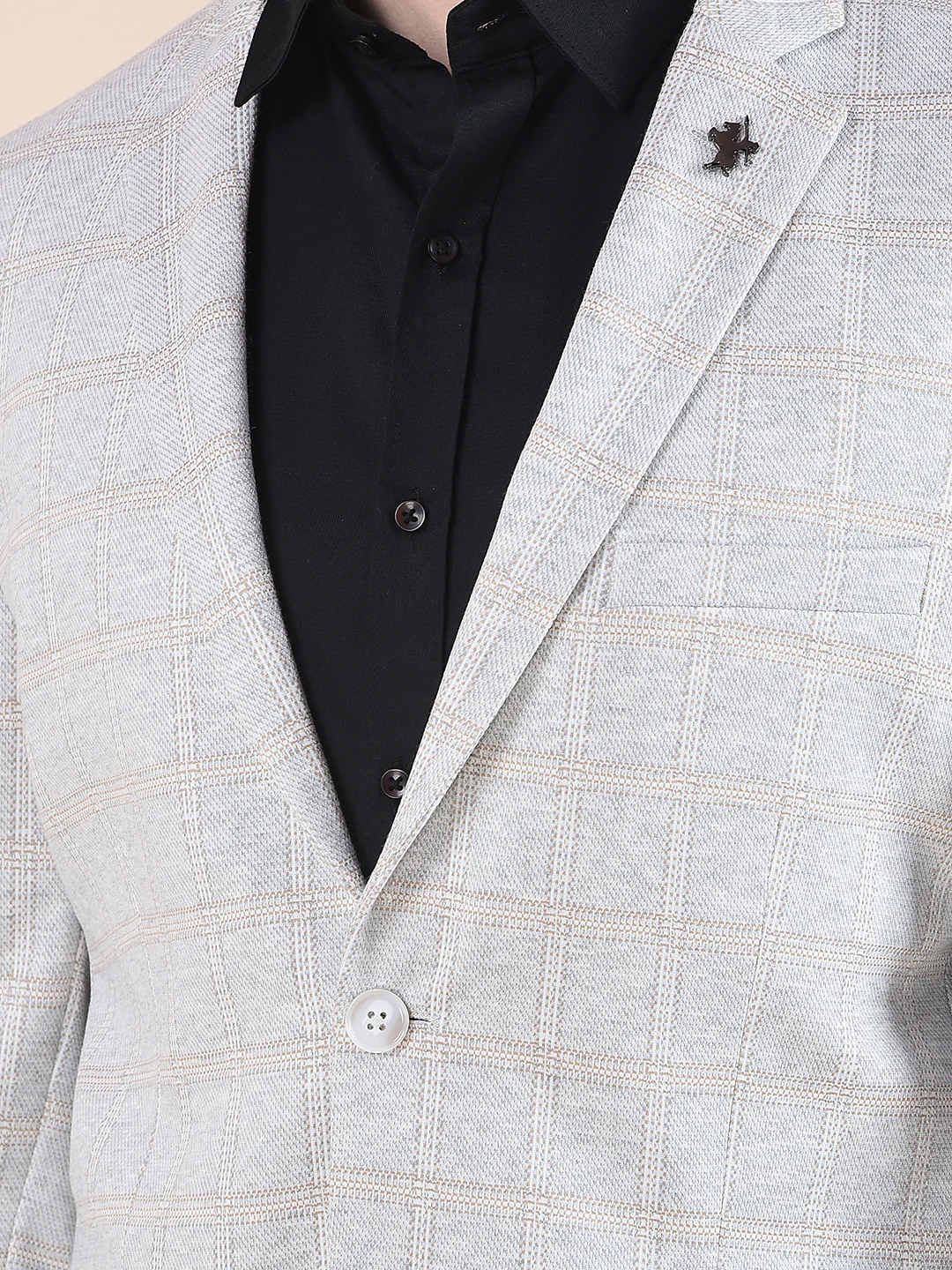 Blazer for Men | Premium Casual Blazer Slim Fit Notched Collar Terry Rayon Fabric Checkered Pattern - Image 8
