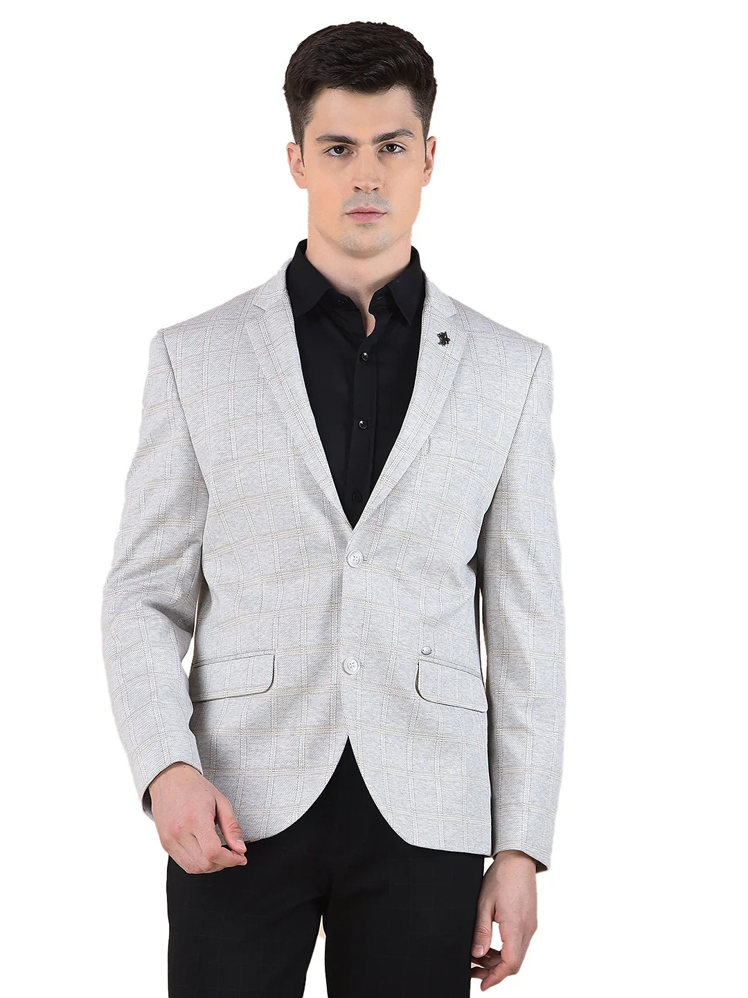 Blazer for Men | Premium Casual Blazer Slim Fit Notched Collar Terry Rayon Fabric Checkered Pattern - Image 9