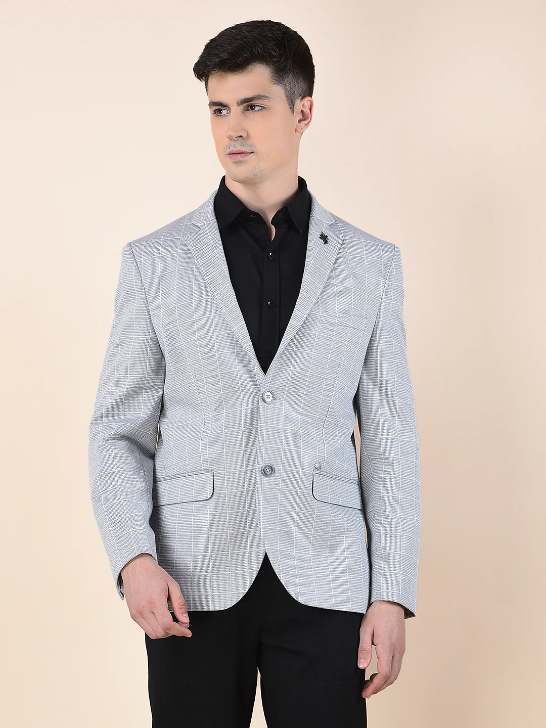 Blazer for Men | Premium Casual Blazer Slim Fit Notched Collar Terry Rayon Fabric Checkered Pattern - Image 6