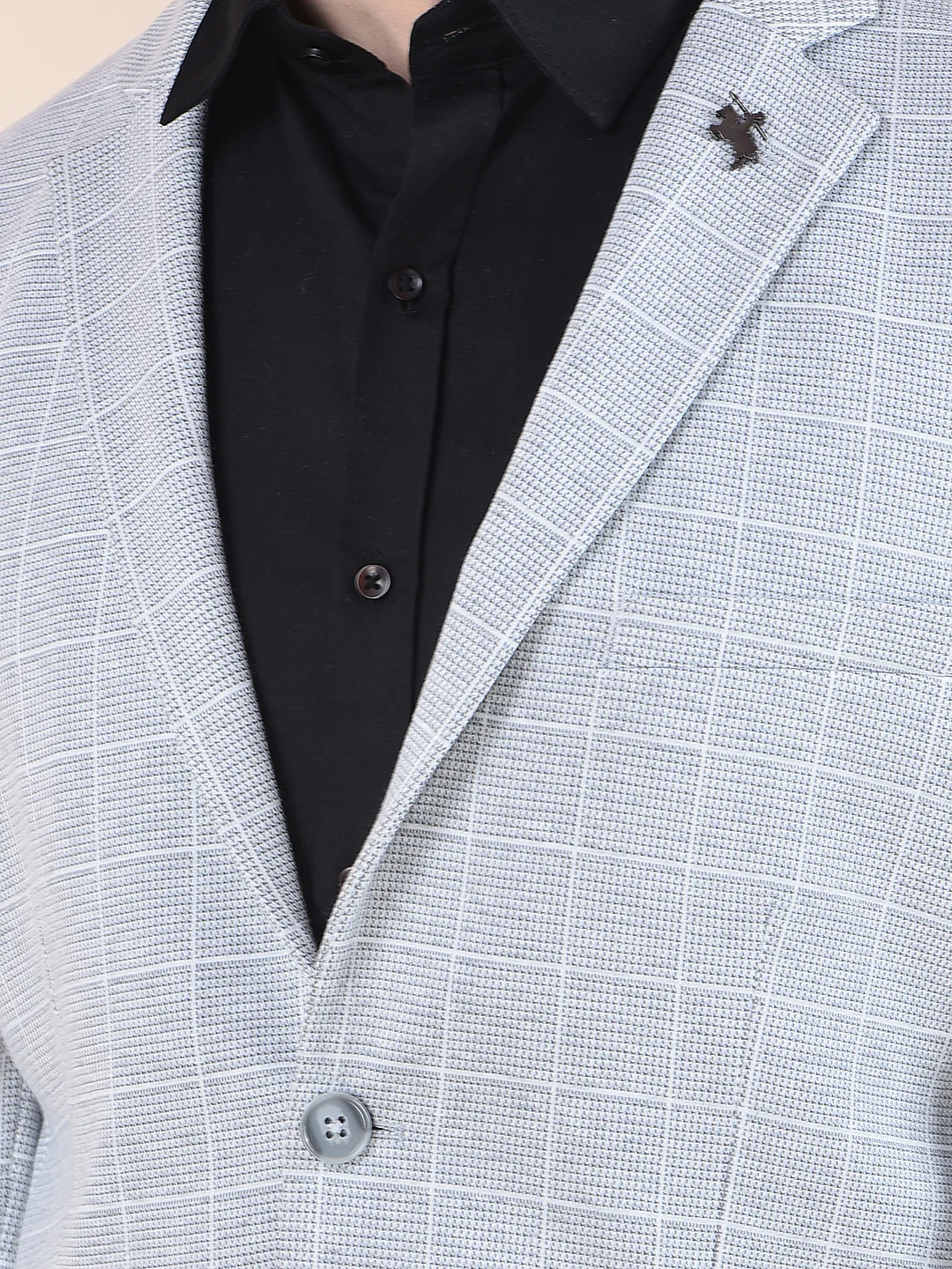 Blazer for Men | Premium Casual Blazer Slim Fit Notched Collar Terry Rayon Fabric Checkered Pattern - Image 7