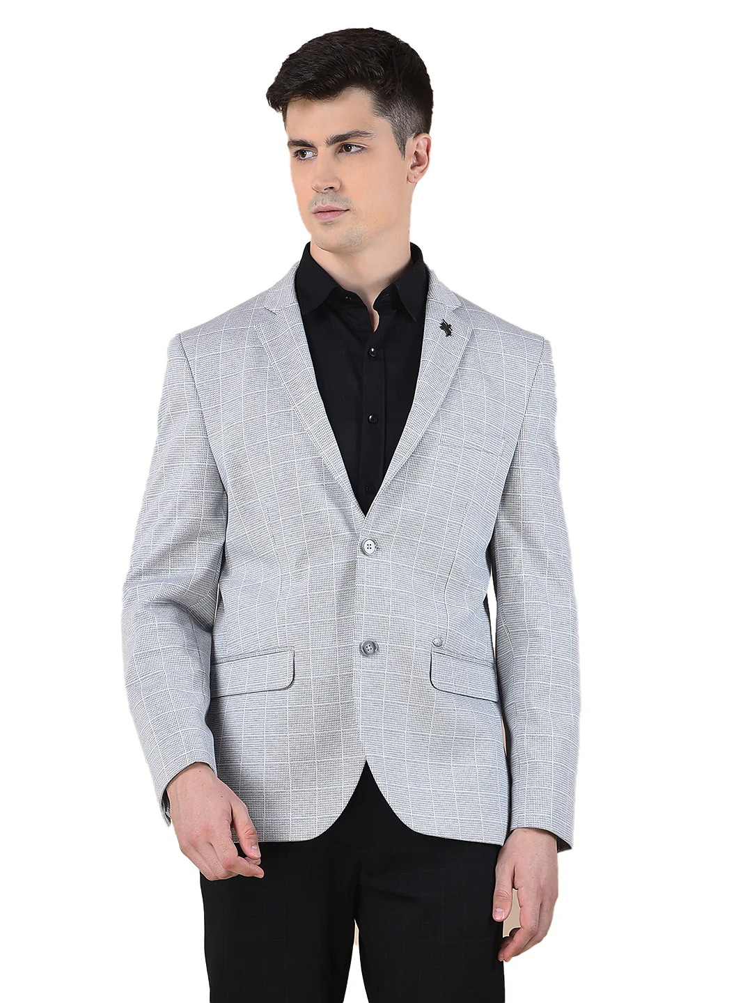 Blazer for Men | Premium Casual Blazer Slim Fit Notched Collar Terry Rayon Fabric Checkered Pattern - Image 9
