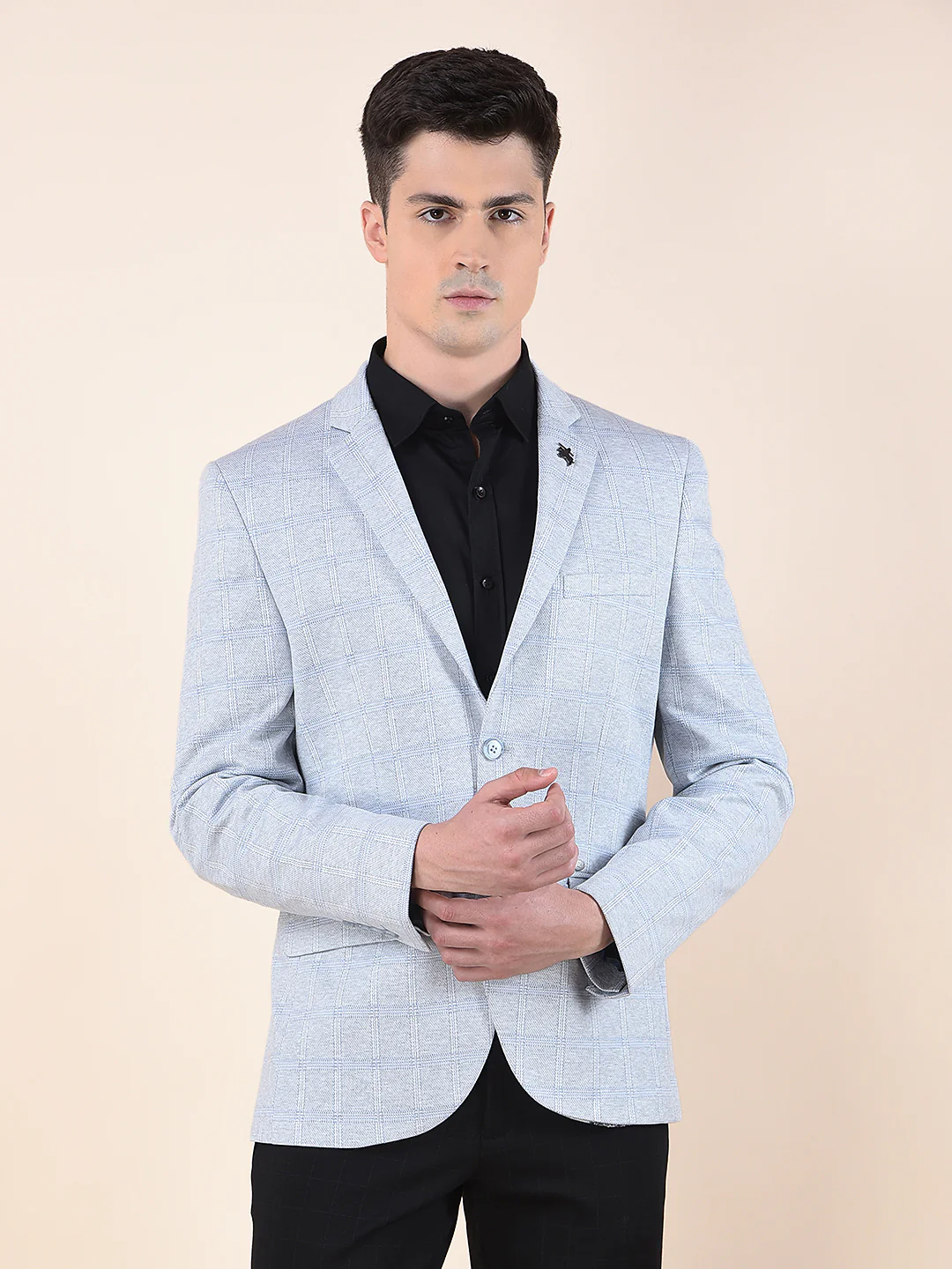Blazer for Men | Premium Casual Blazer Slim Fit Notched Collar Terry Rayon Fabric Checkered Pattern - Image 6