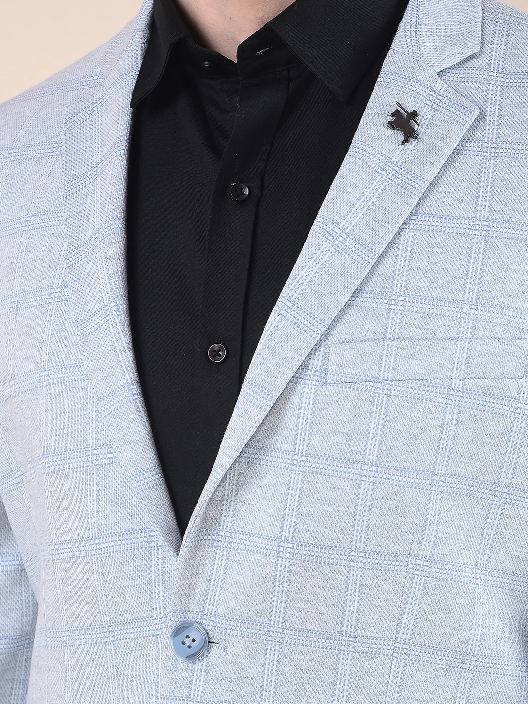 Blazer for Men | Premium Casual Blazer Slim Fit Notched Collar Terry Rayon Fabric Checkered Pattern - Image 8