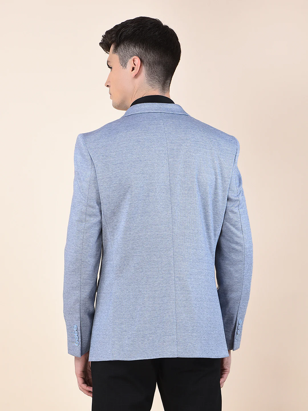 Blazer for Men | Premium Casual Blazer Slim Fit Notched Collar Terry Rayon Fabric Self Design Pattern - Image 5