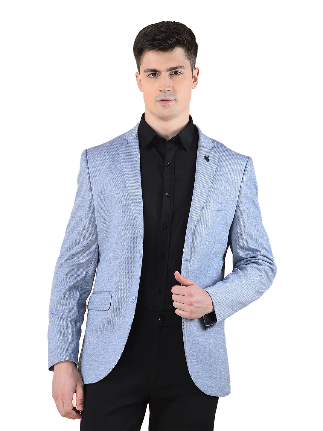 Blazer for Men | Premium Casual Blazer Slim Fit Notched Collar Terry Rayon Fabric Self Design Pattern - Image 9