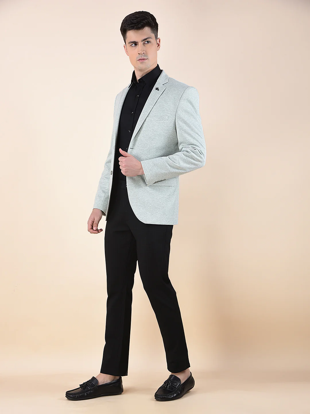 Blazer for Men | Premium Casual Blazer Slim Fit Notched Collar Terry Rayon Fabric Self Design Pattern - Image 10