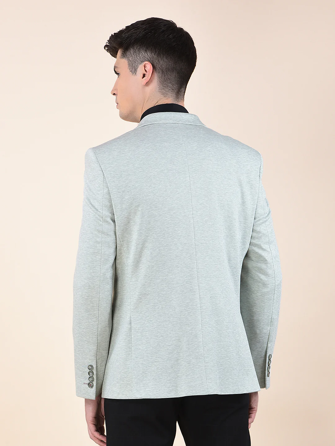 Blazer for Men | Premium Casual Blazer Slim Fit Notched Collar Terry Rayon Fabric Self Design Pattern - Image 4