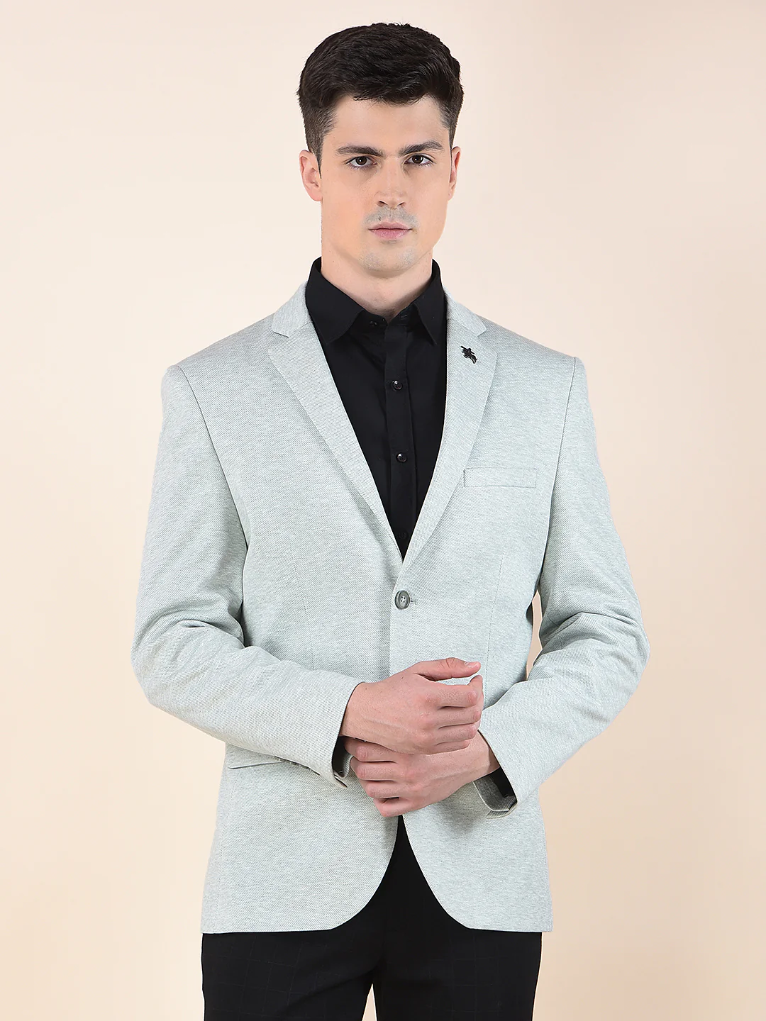 Blazer for Men | Premium Casual Blazer Slim Fit Notched Collar Terry Rayon Fabric Self Design Pattern - Image 6
