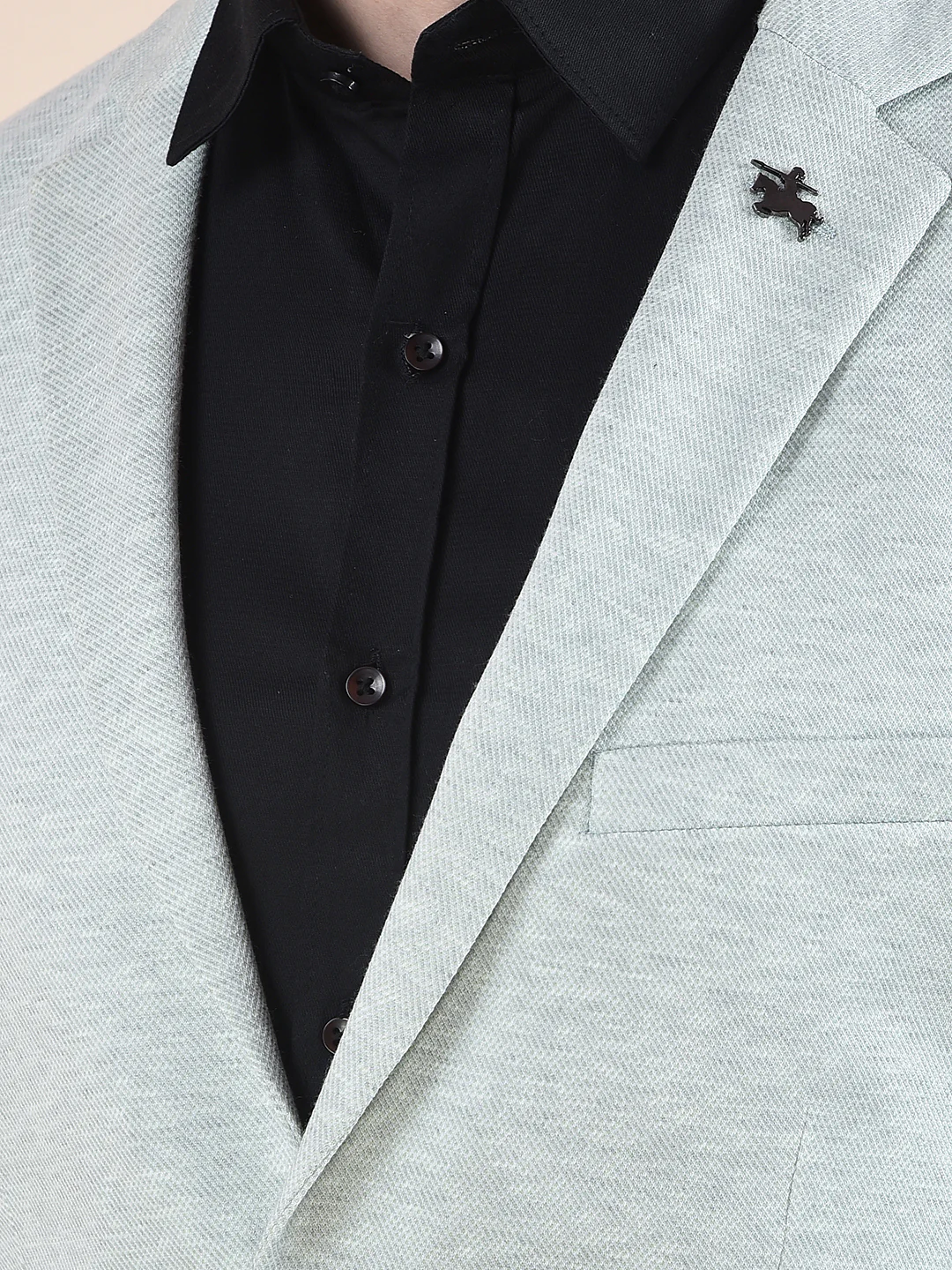 Blazer for Men | Premium Casual Blazer Slim Fit Notched Collar Terry Rayon Fabric Self Design Pattern - Image 8