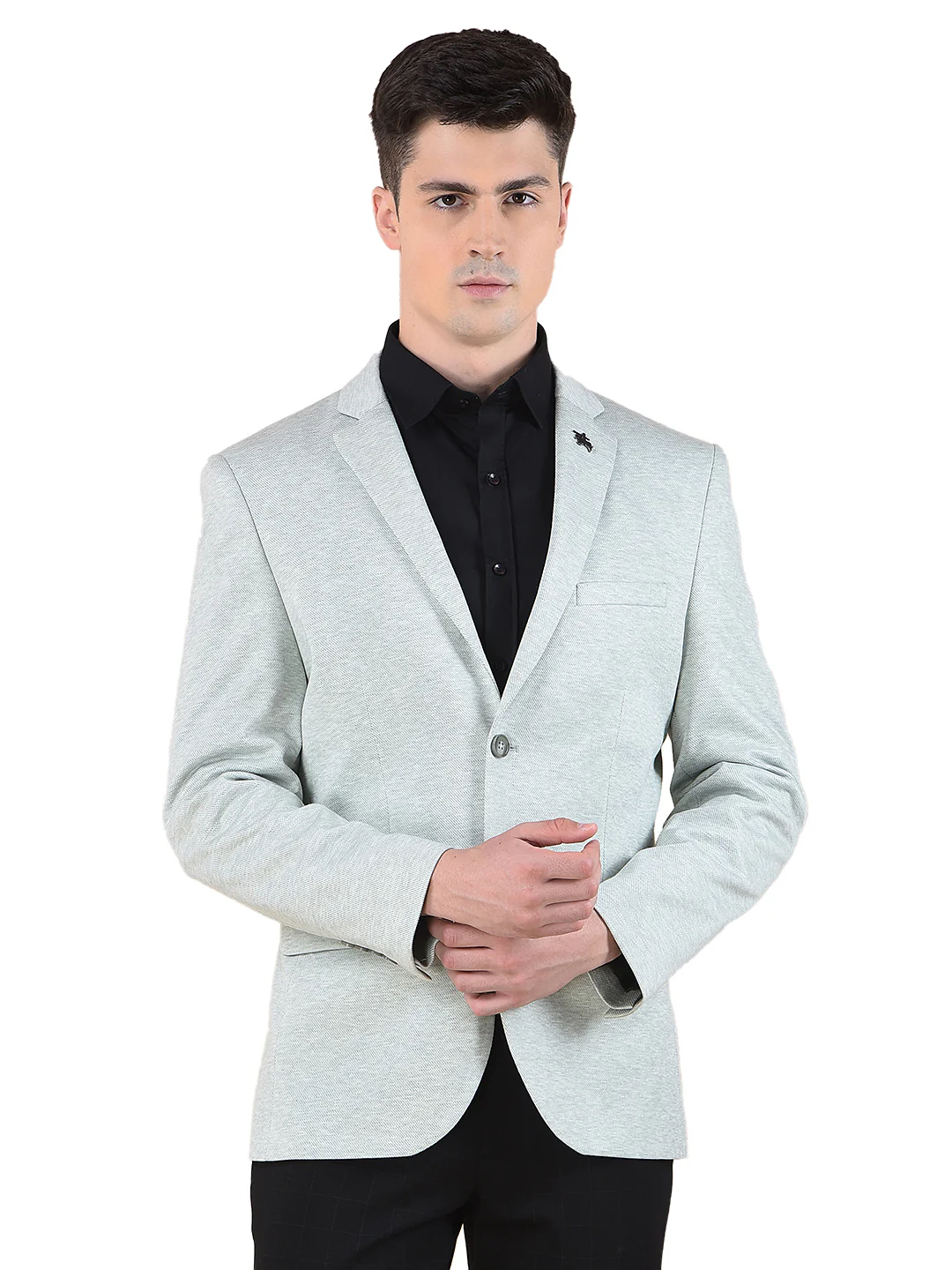 Blazer for Men | Premium Casual Blazer Slim Fit Notched Collar Terry Rayon Fabric Self Design Pattern - Image 9