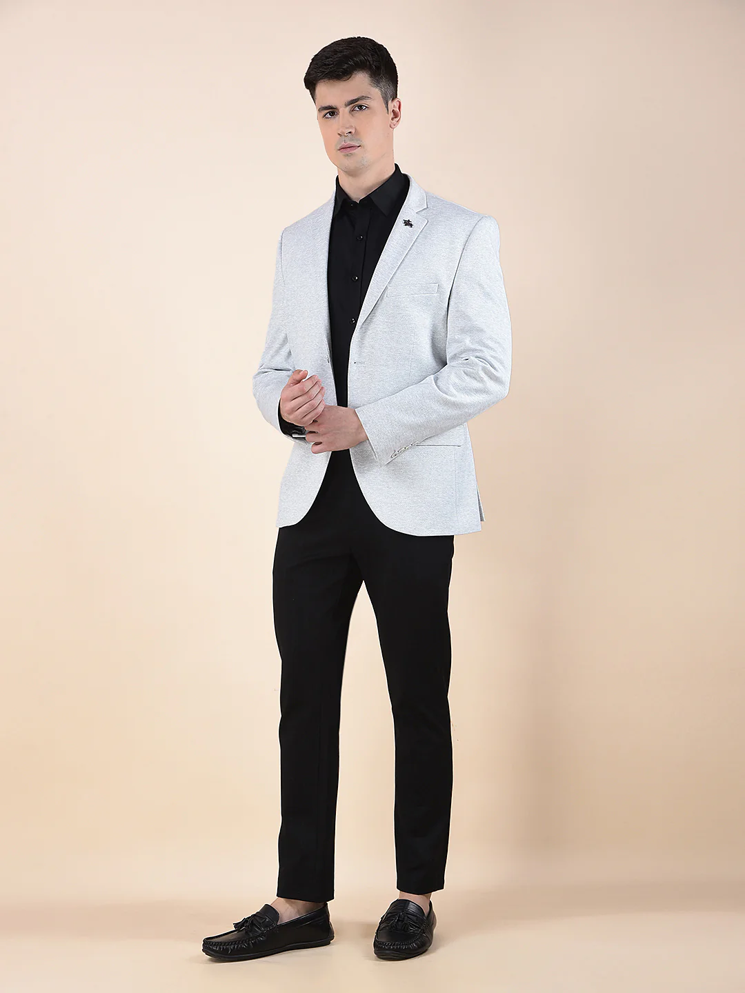 Blazer for Men | Premium Casual Blazer Slim Fit Notched Collar Terry Rayon Fabric Self Design Pattern - Image 10