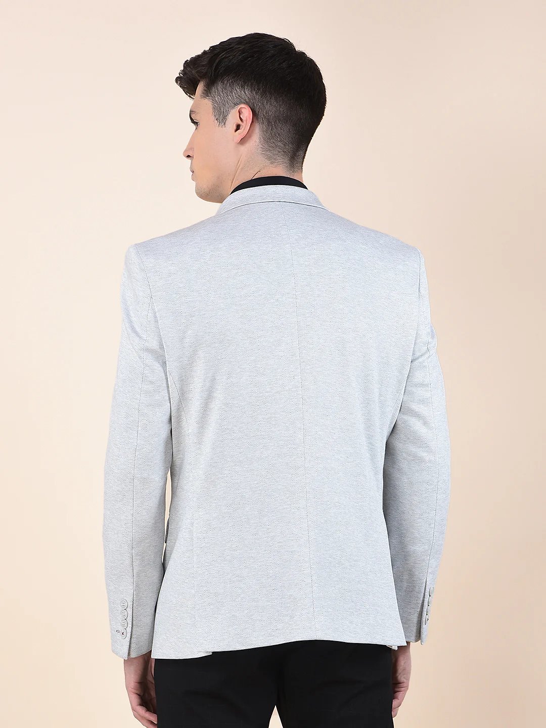 Blazer for Men | Premium Casual Blazer Slim Fit Notched Collar Terry Rayon Fabric Self Design Pattern - Image 4