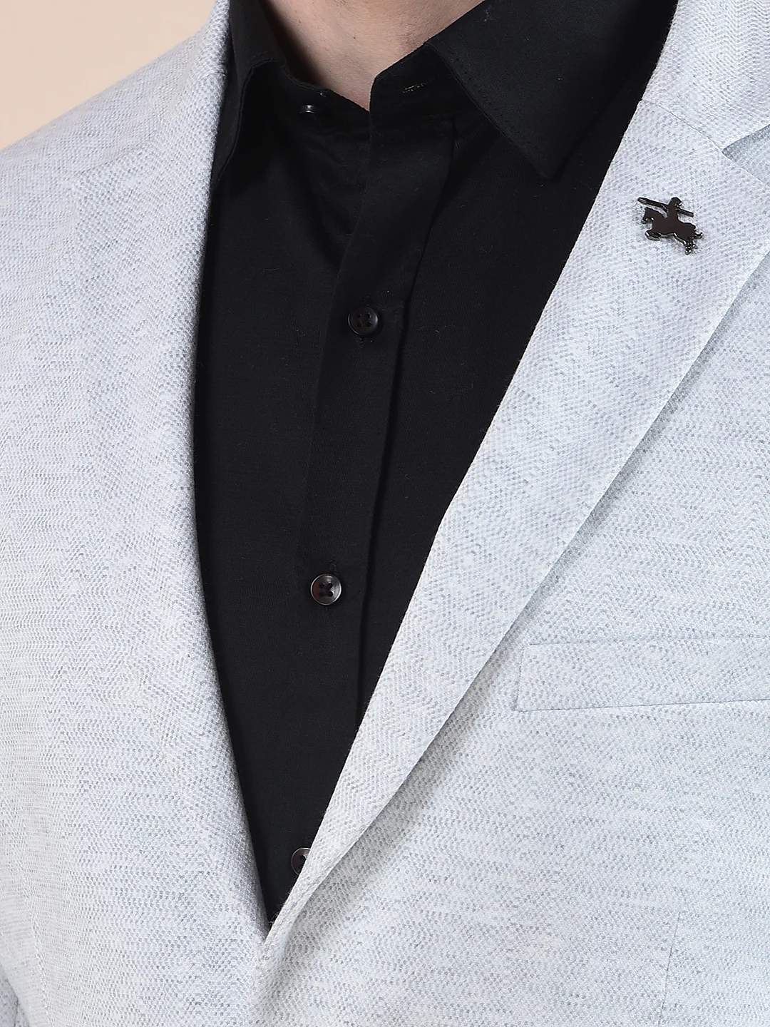Blazer for Men | Premium Casual Blazer Slim Fit Notched Collar Terry Rayon Fabric Self Design Pattern - Image 6