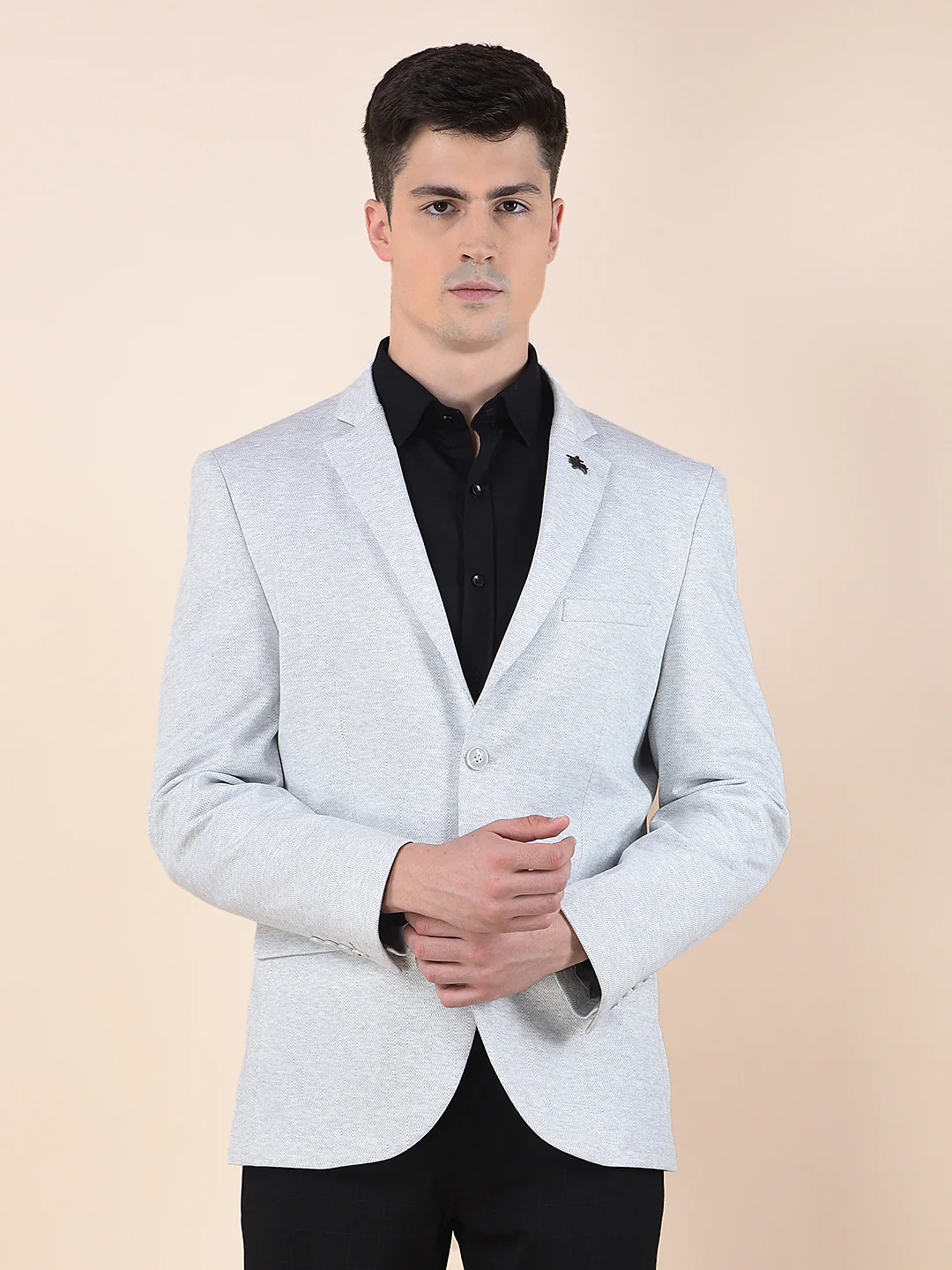 Blazer for Men | Premium Casual Blazer Slim Fit Notched Collar Terry Rayon Fabric Self Design Pattern - Image 7