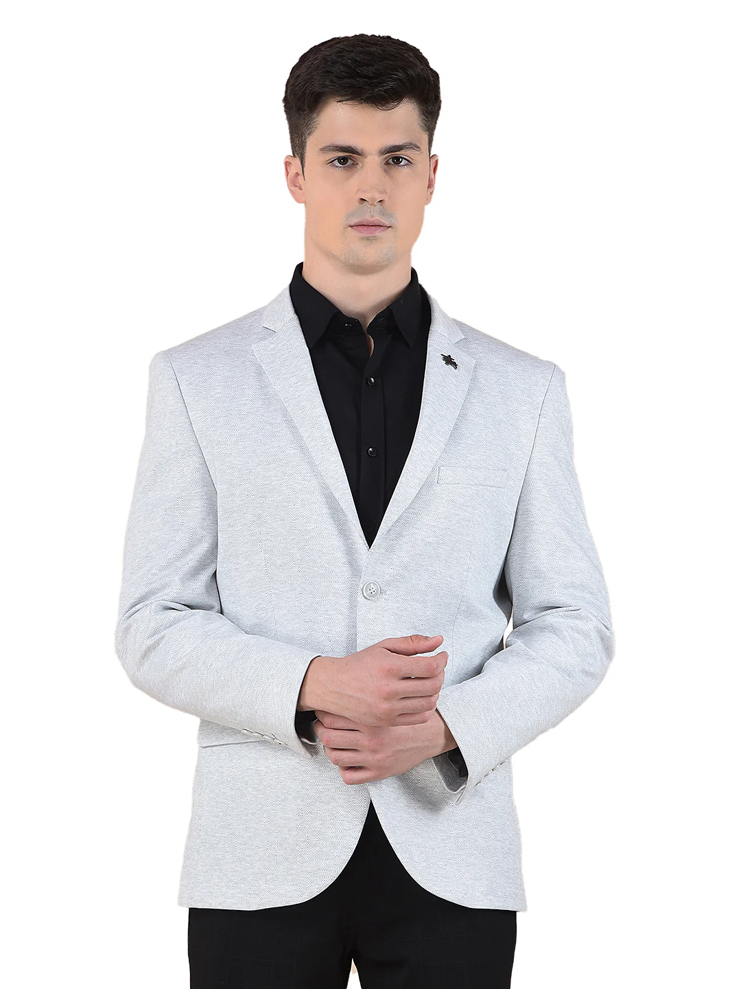 Blazer for Men | Premium Casual Blazer Slim Fit Notched Collar Terry Rayon Fabric Self Design Pattern - Image 9