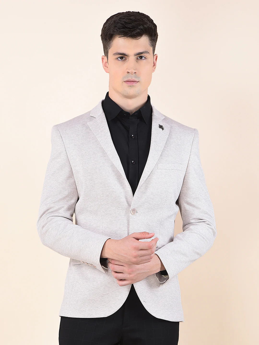 Blazer for Men | Premium Casual Blazer Slim Fit Notched Collar Terry Rayon Fabric Self Design Pattern - Image 6