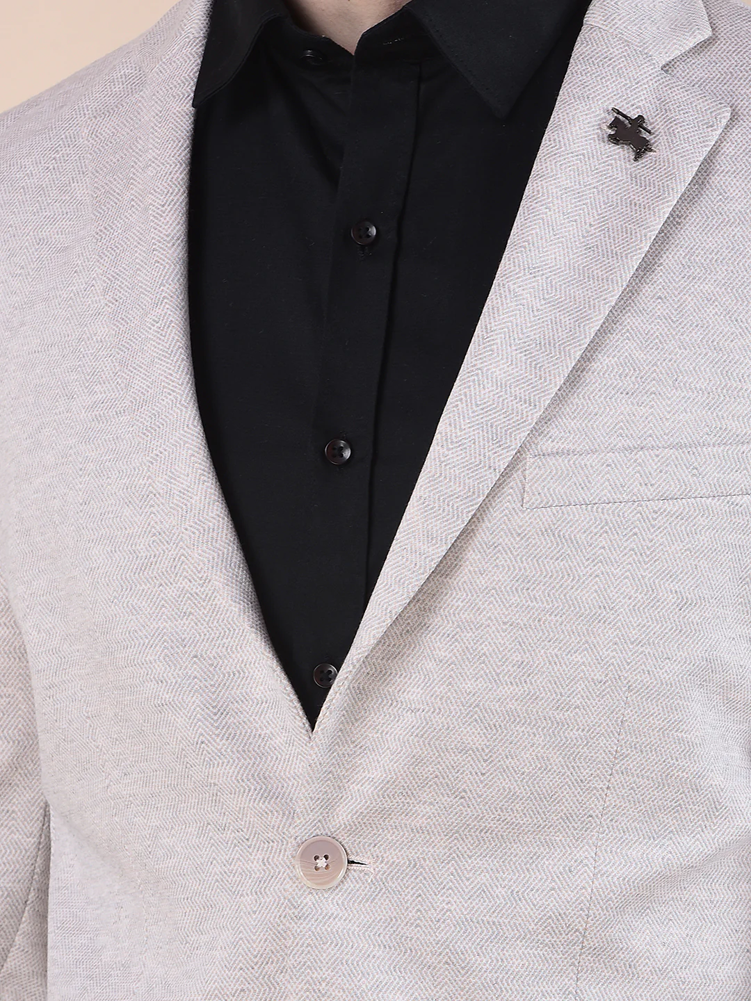 Blazer for Men | Premium Casual Blazer Slim Fit Notched Collar Terry Rayon Fabric Self Design Pattern - Image 8