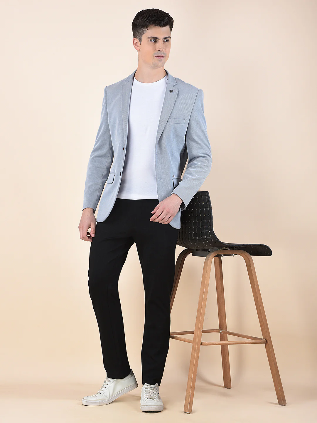 Blazer for Men | Premium Casual Blazer Slim Fit Notched Collar Terry Rayon Fabric Self Design Pattern - Image 10