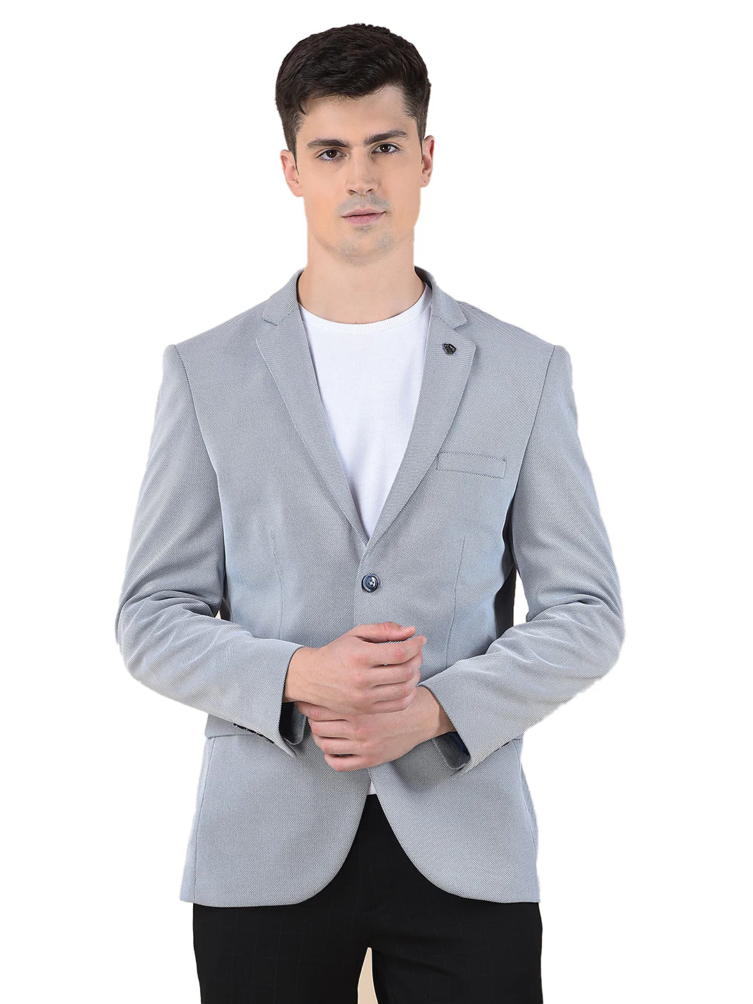 Blazer for Men | Premium Casual Blazer Slim Fit Notched Collar Terry Rayon Fabric Self Design Pattern - Image 11
