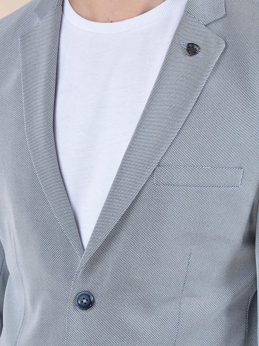 Blazer for Men | Premium Casual Blazer Slim Fit Notched Collar Terry Rayon Fabric Self Design Pattern - Image 7
