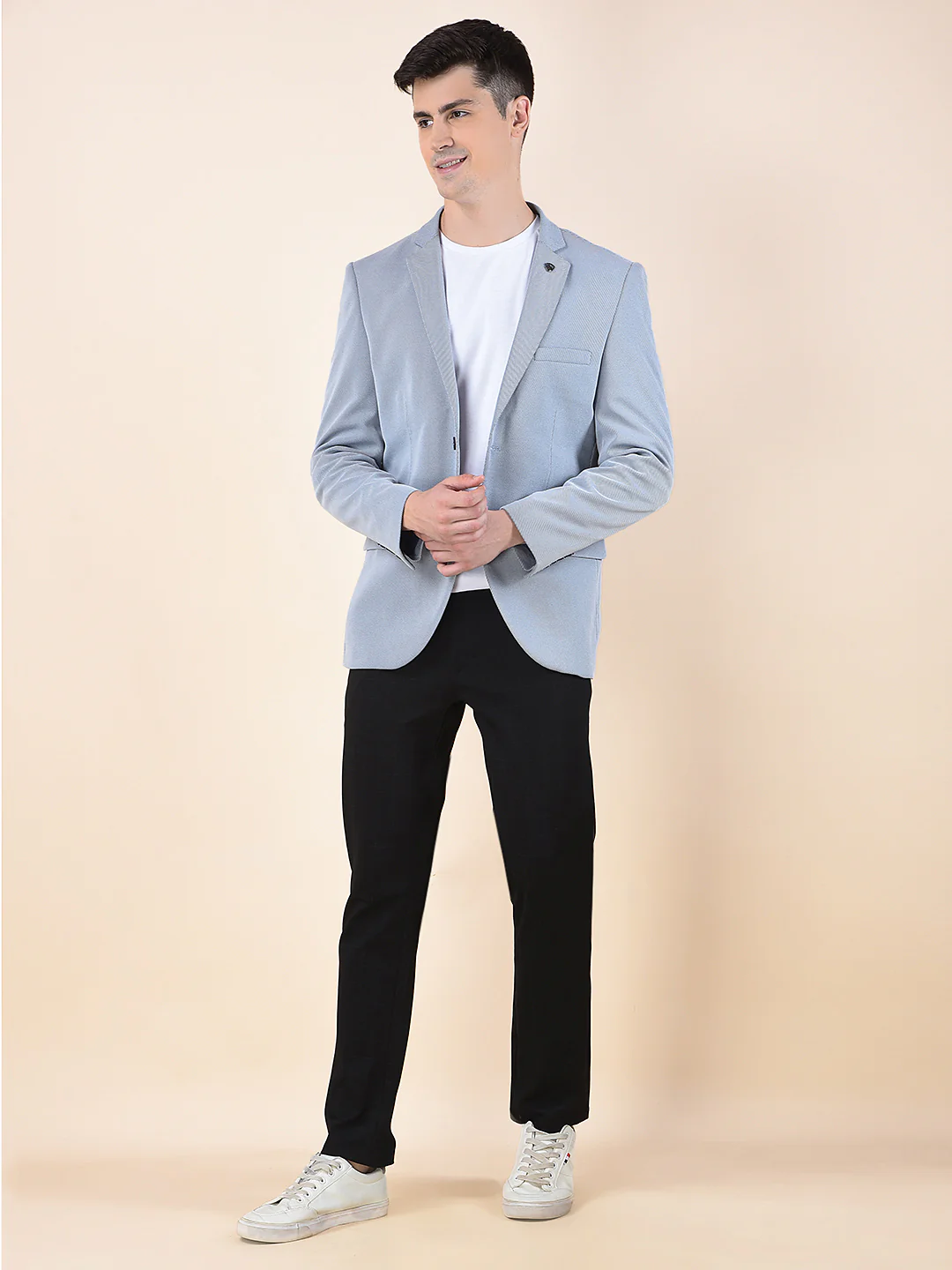Blazer for Men | Premium Casual Blazer Slim Fit Notched Collar Terry Rayon Fabric Self Design Pattern - Image 8