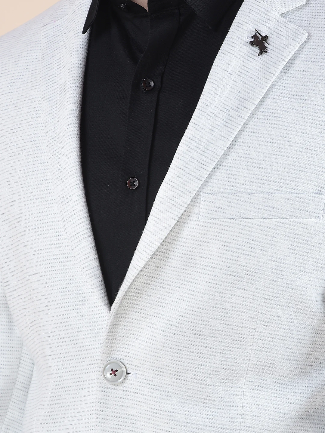 Blazer for Men | Premium Casual Blazer Slim Fit Notched Collar Terry Rayon Fabric Self Design Pattern - Image 6