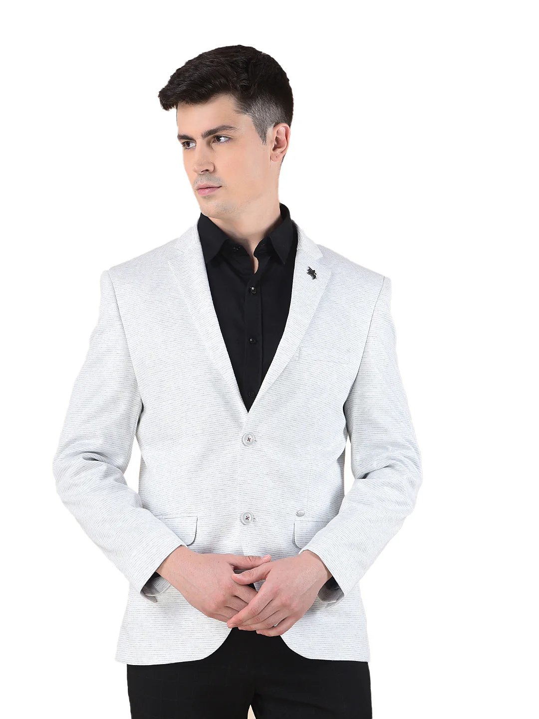 Blazer for Men | Premium Casual Blazer Slim Fit Notched Collar Terry Rayon Fabric Self Design Pattern - Image 9
