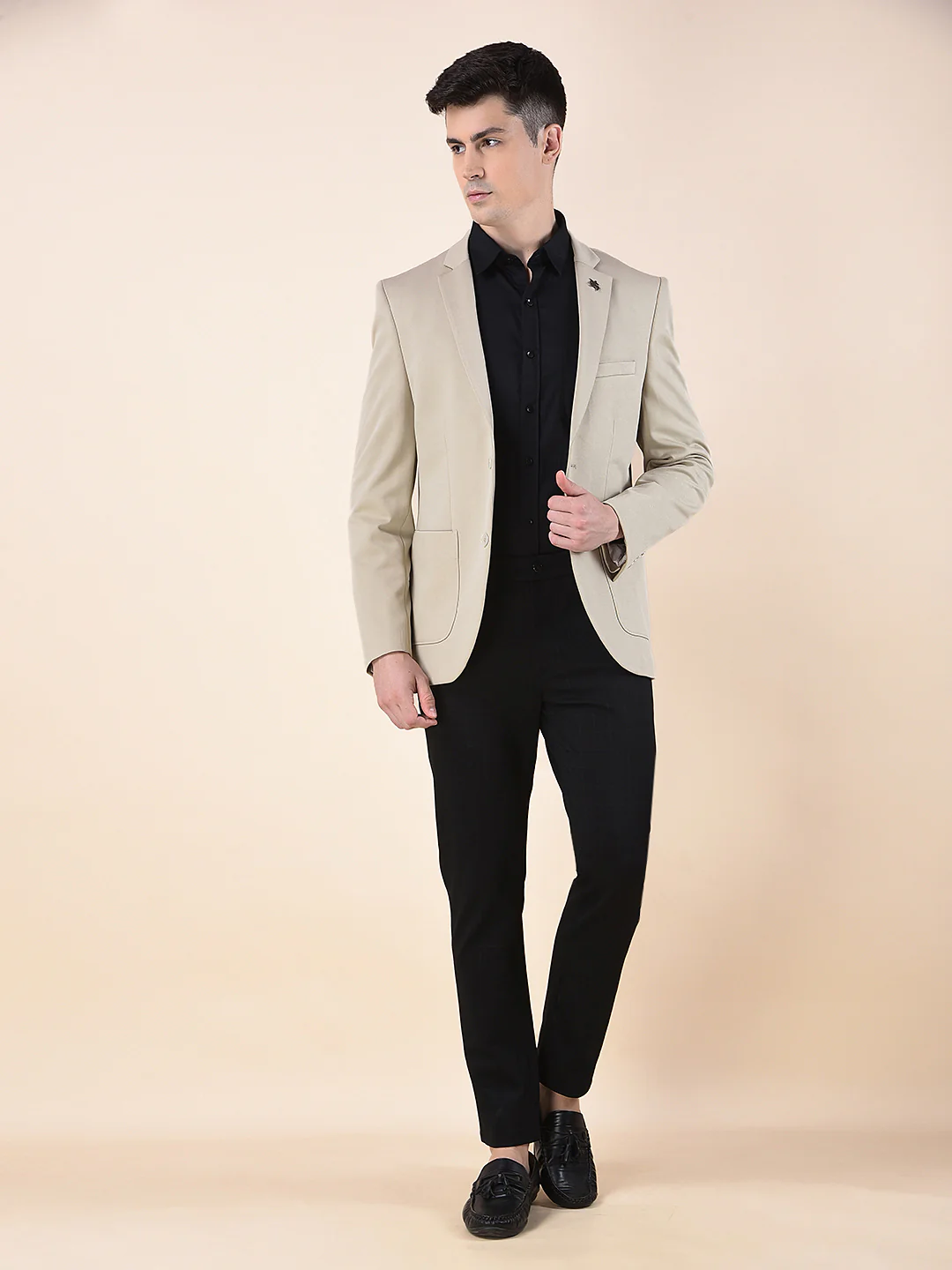 Blazer for Men | Premium Casual Blazer Slim Fit Notched Collar Terry Rayon Fabric Solid Pattern - Image 10