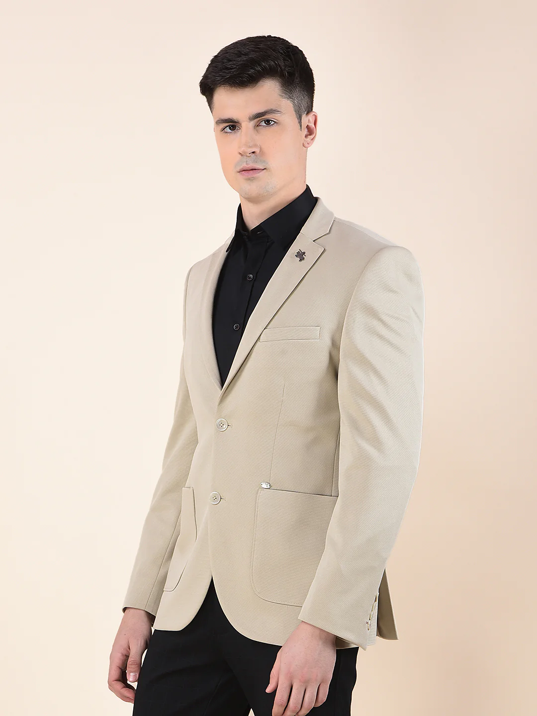 Blazer for Men | Premium Casual Blazer Slim Fit Notched Collar Terry Rayon Fabric Solid Pattern - Image 5