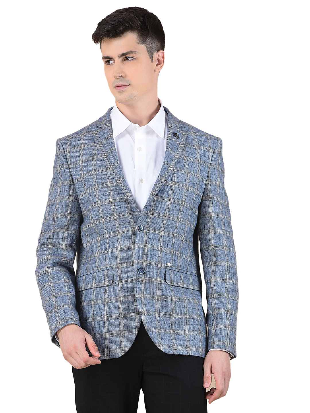 Blazer for Men | Premium Formal Blazer Slim Fit Notched Collar Wool Blend Fabric Checkered Pattern - Image 10