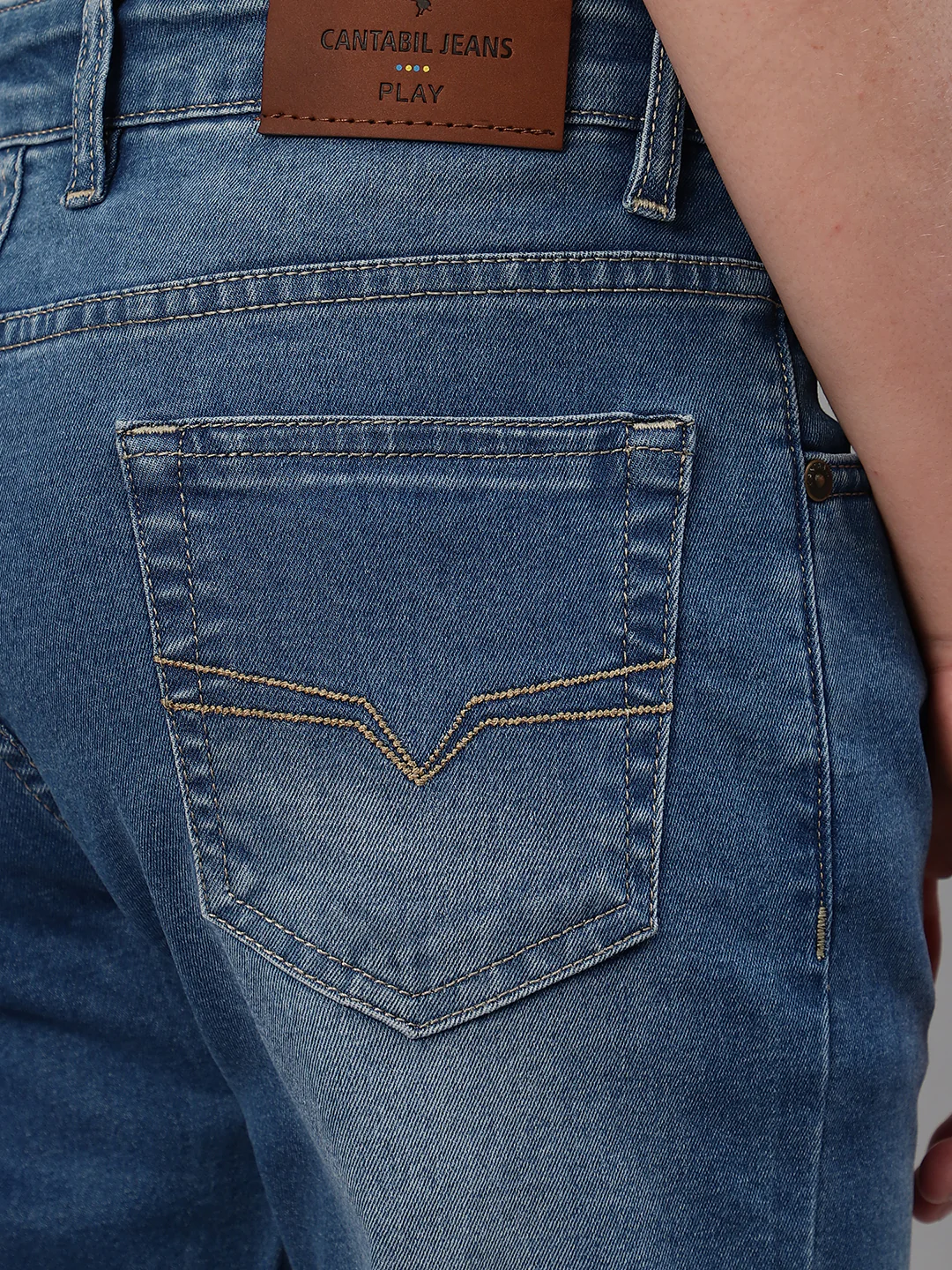 Boy's Blue Solid Stretchable Jeans - Image 6