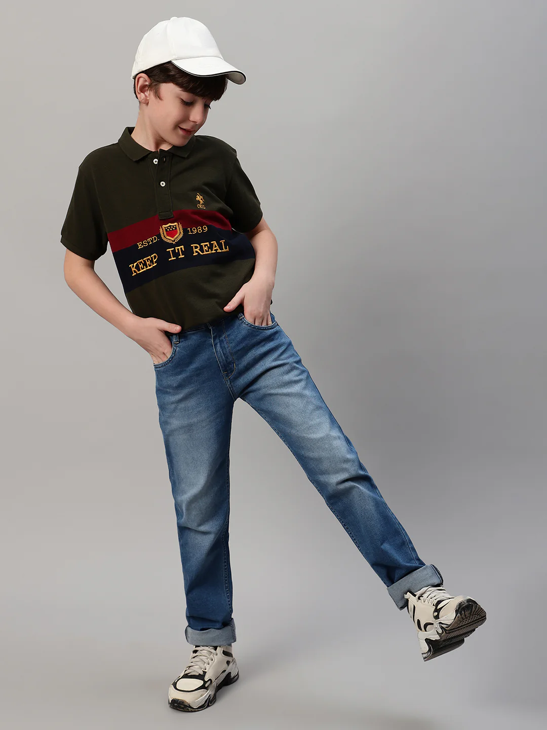 Boy's Blue Solid Stretchable Jeans - Image 7