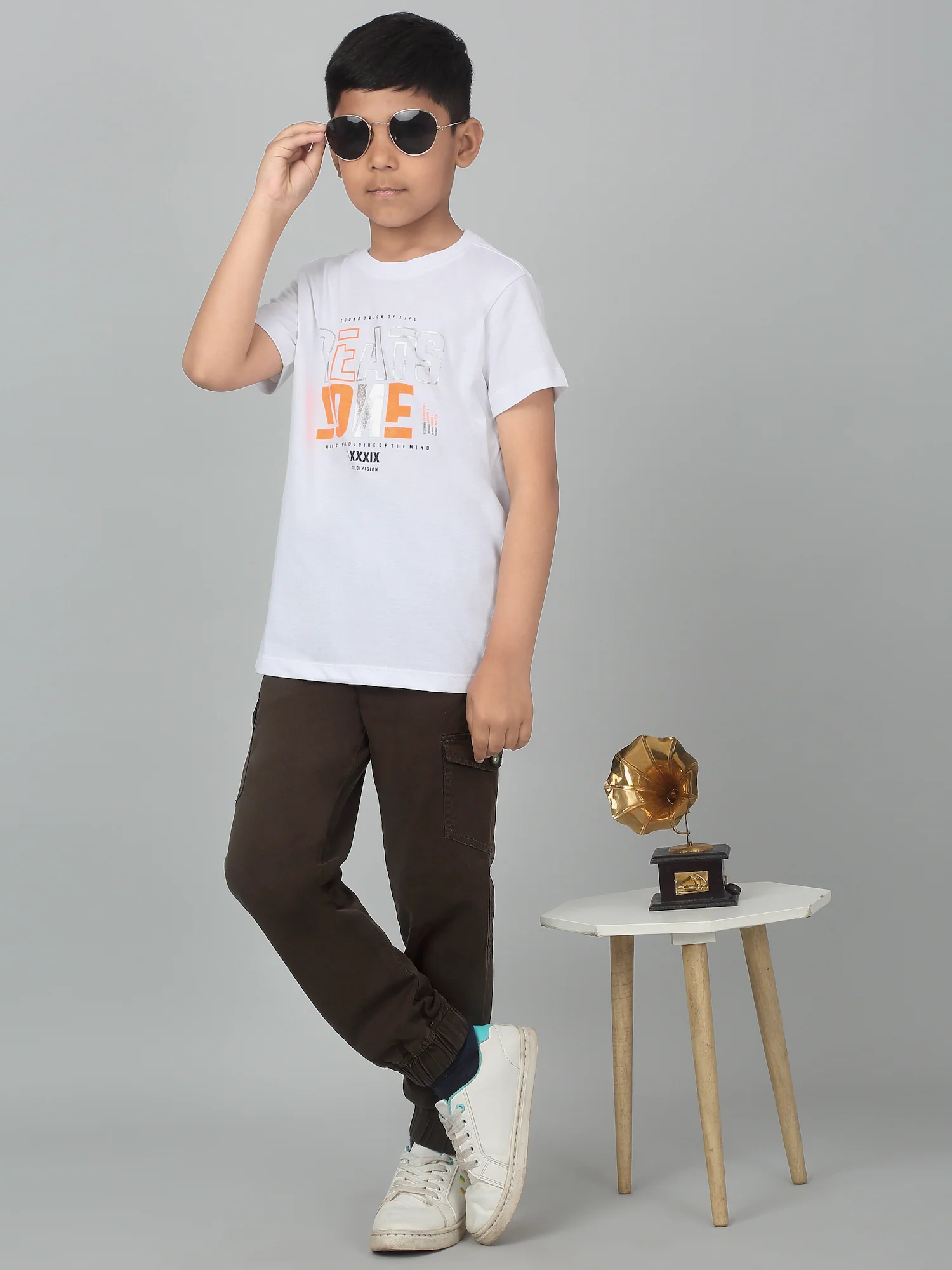Boy's Olive Green Solid Cargo - Image 6