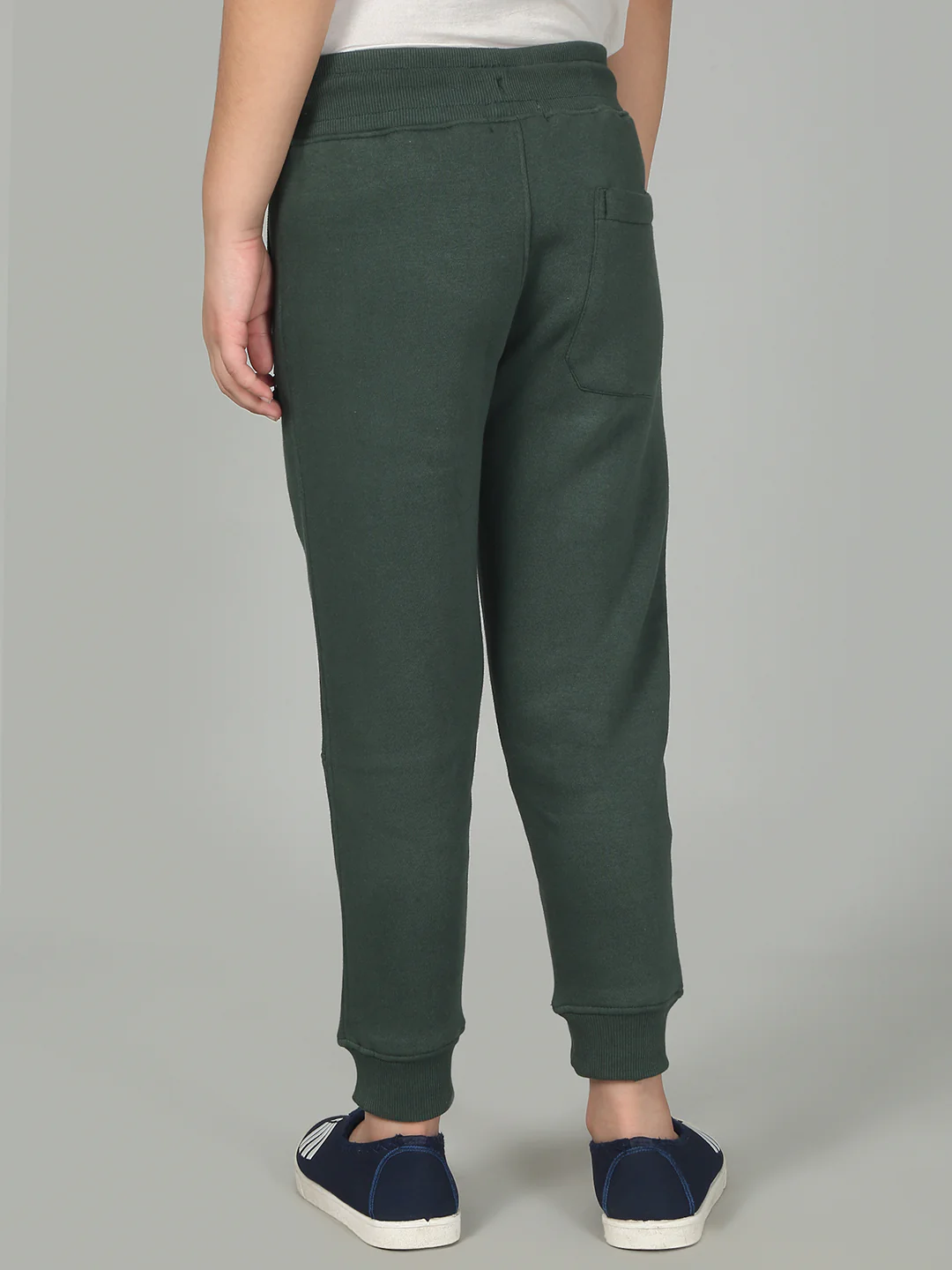 Boys Olive Solid Casual Track Pant - Image 6