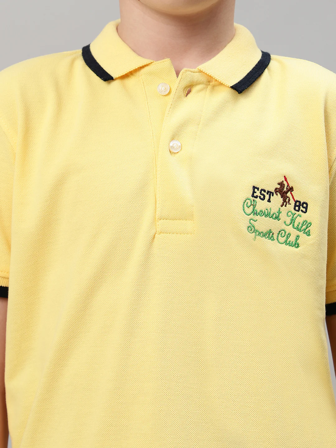 Boy's Yellow Solid T-Shirt - Image 5