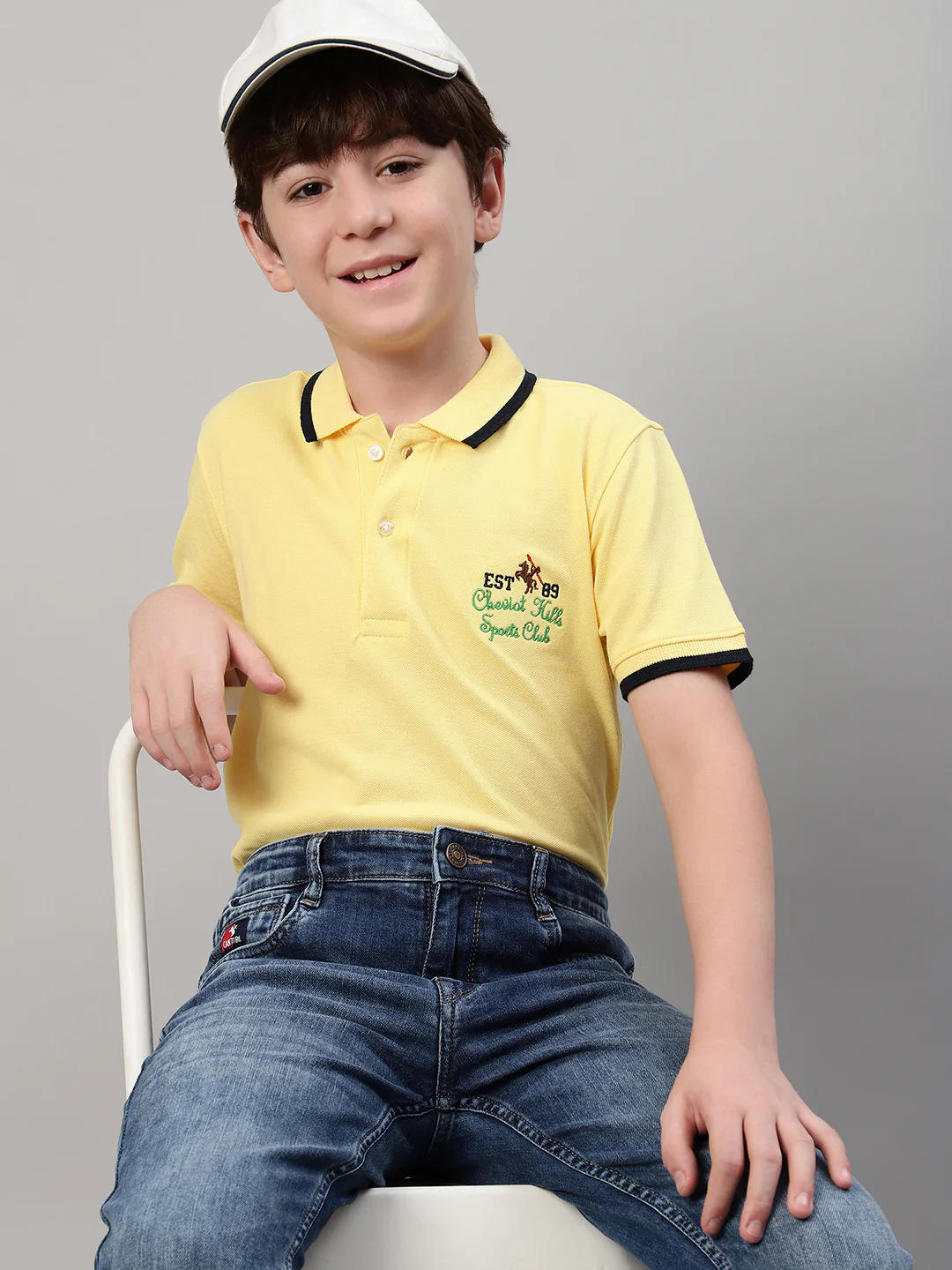 Boy's Yellow Solid T-Shirt - Image 6