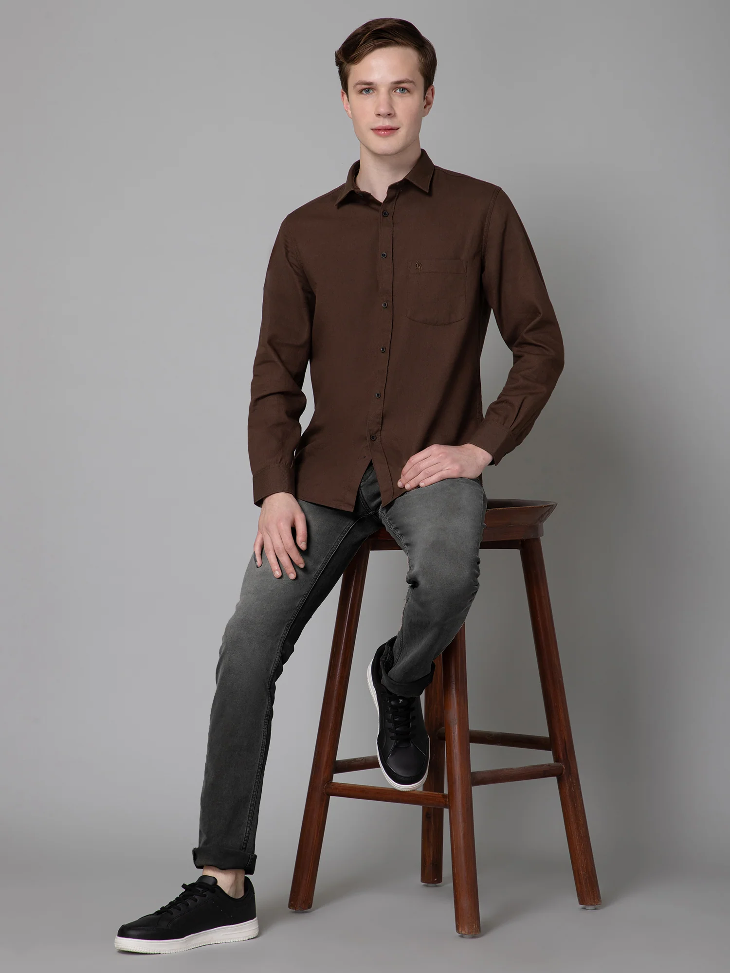 Denim Jeans for Men l Breathable & Soft with Color Fastness Ultra Narrow Fit Cotton Fabric Solid Pattern Button Closure - Image 5
