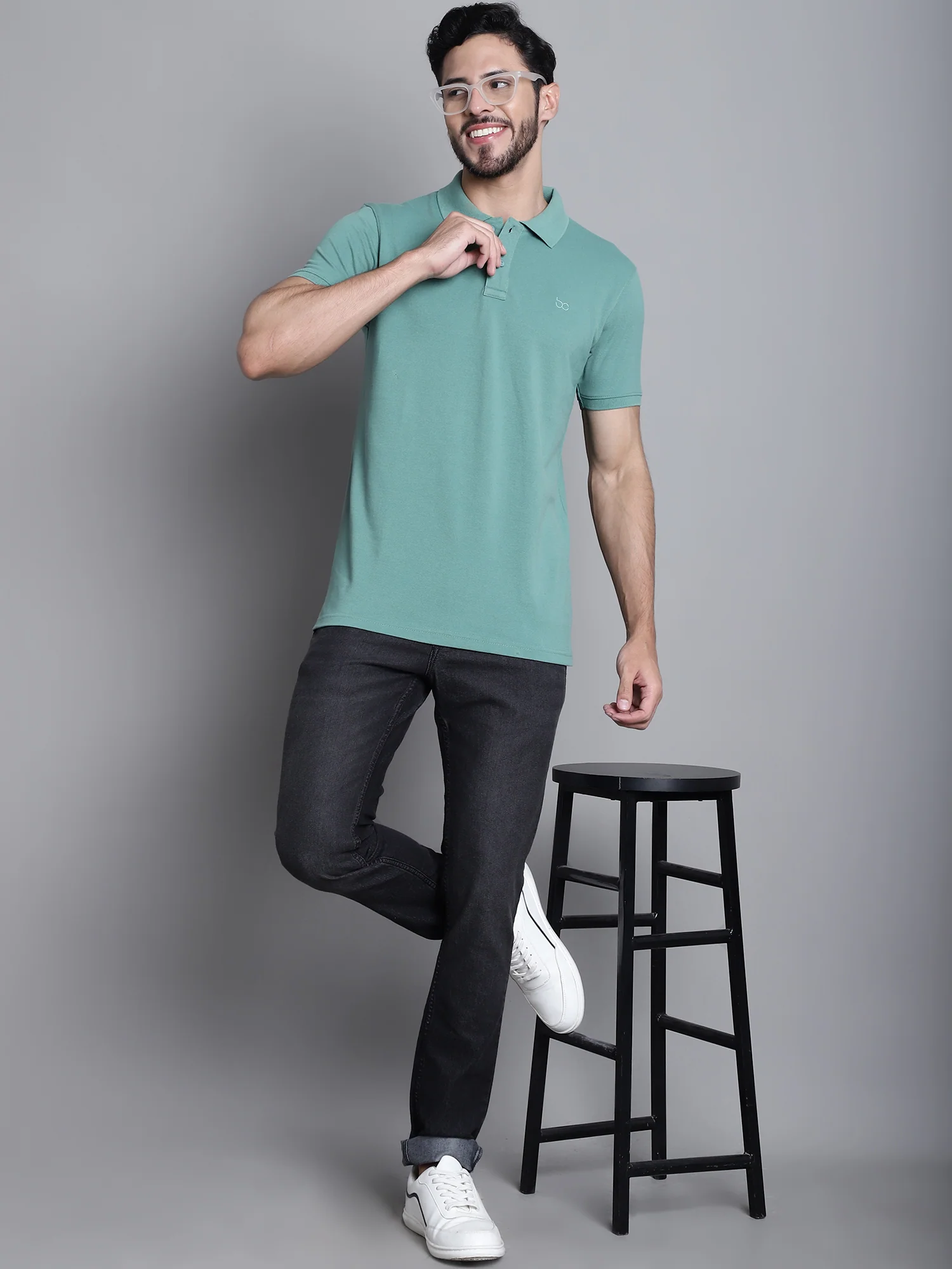 Denim Jeans for Men l Breathable & Soft with Color Fastness Ultra Narrow Fit Cotton Fabric Solid Pattern Button Closure - Image 5