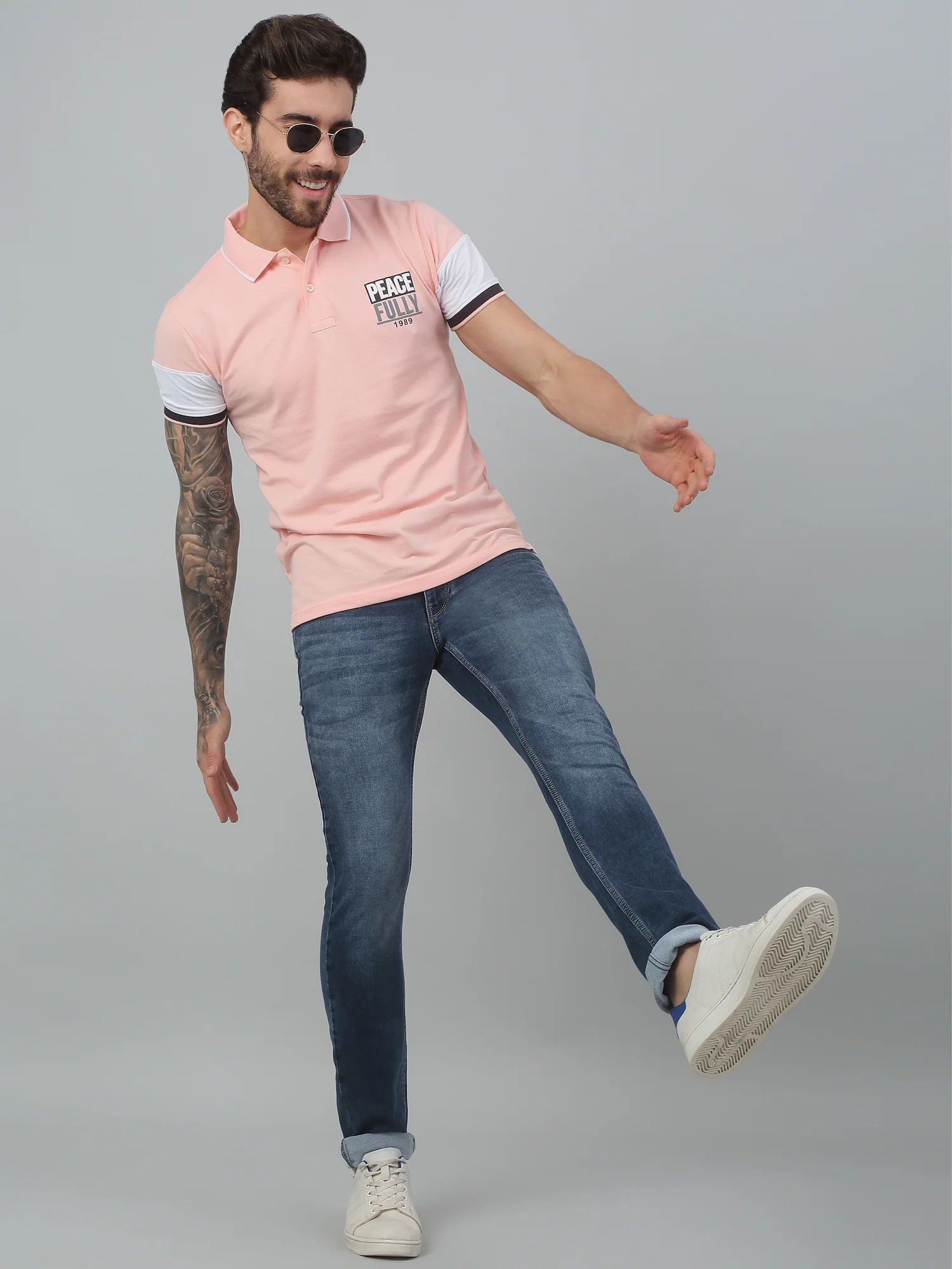 Denim Jeans for Men l Breathable & Soft with Color Fastness Ultra Narrow Fit Cotton Fabric Solid Pattern Button Closure - Image 6